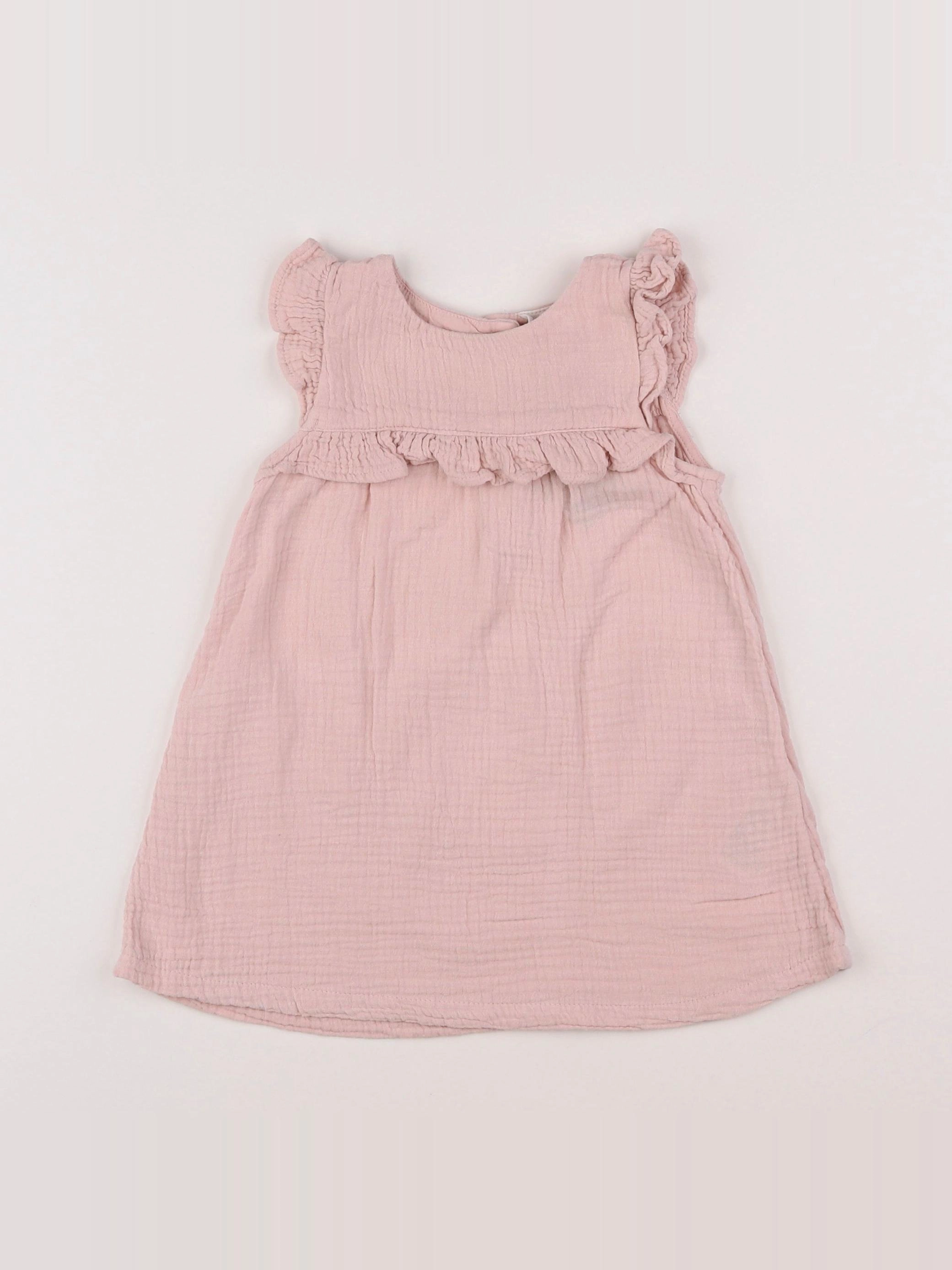 H&M - robe rose - 6/9 mois