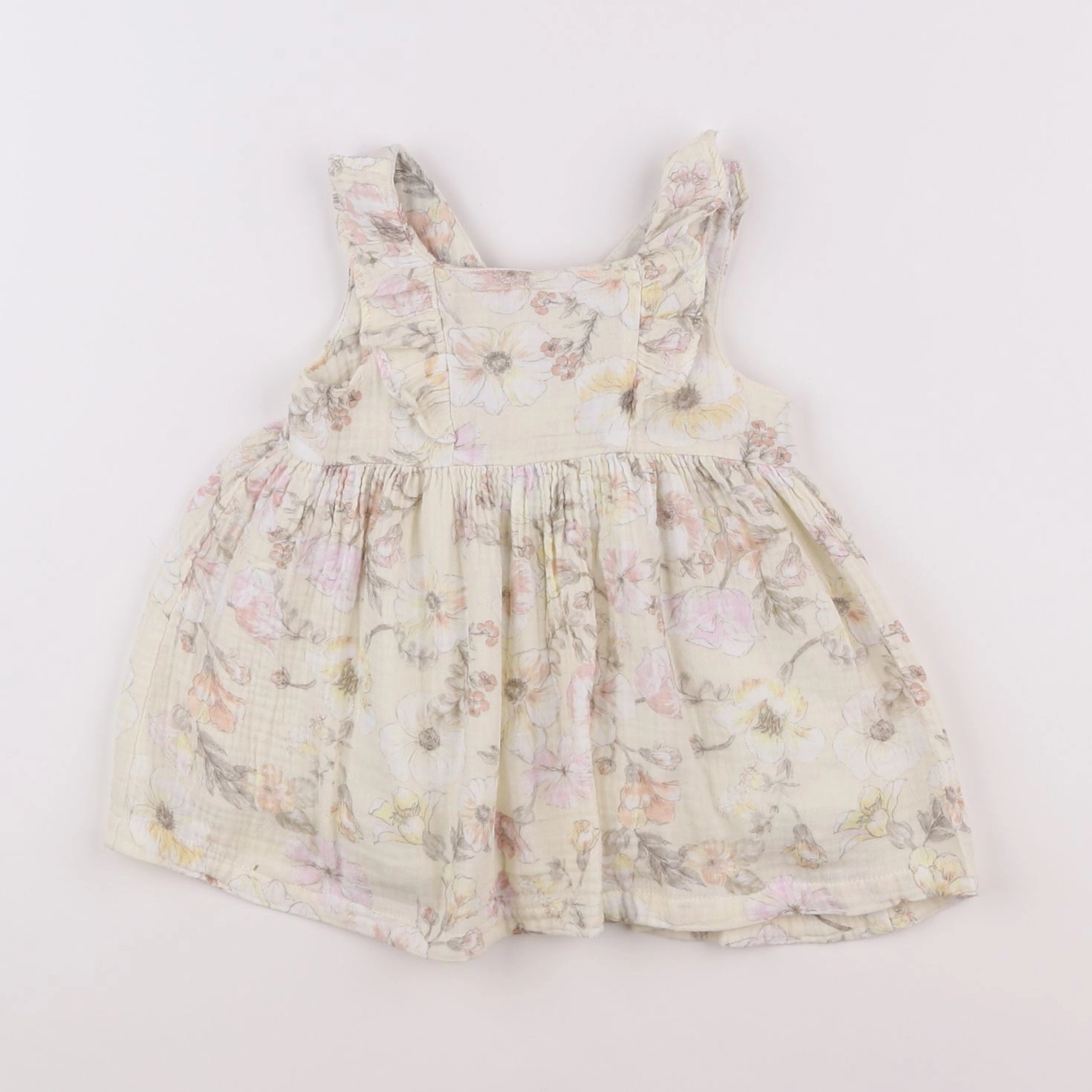 Vertbaudet - robe beige - 12 mois