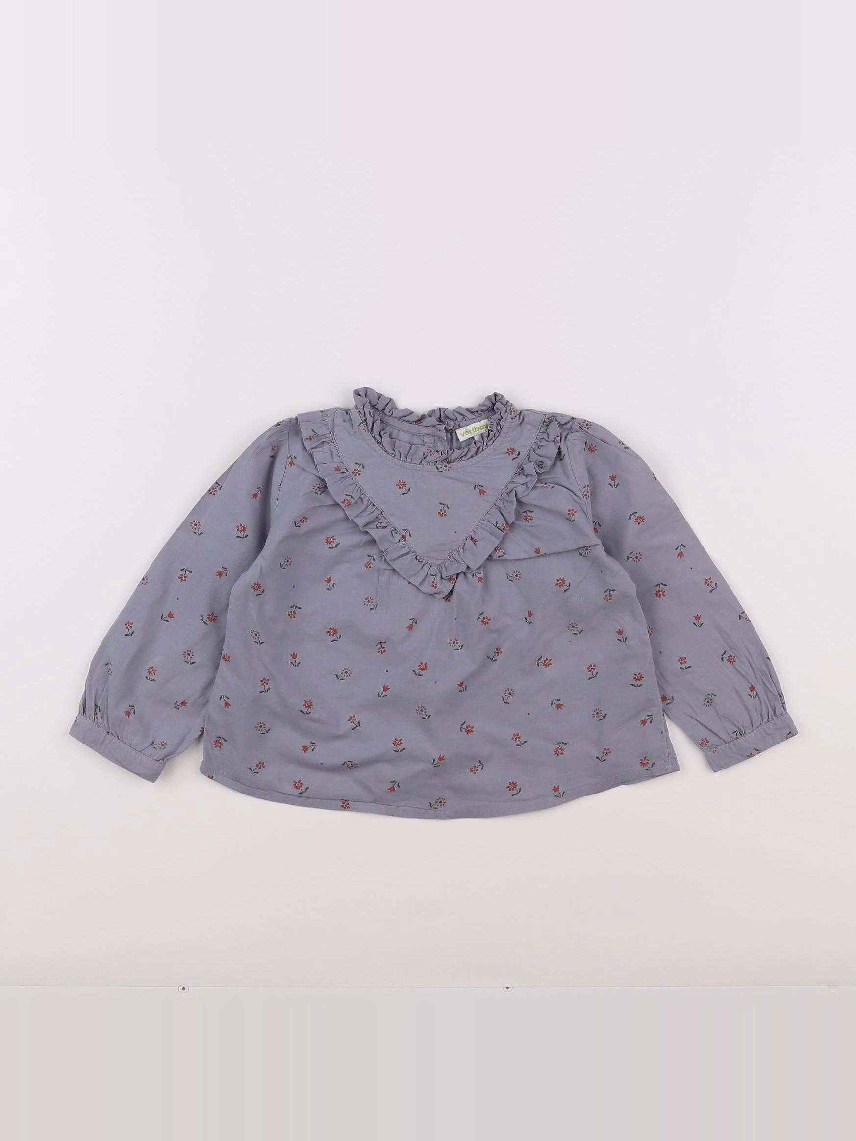 Vertbaudet - blouse bleu - 2 ans