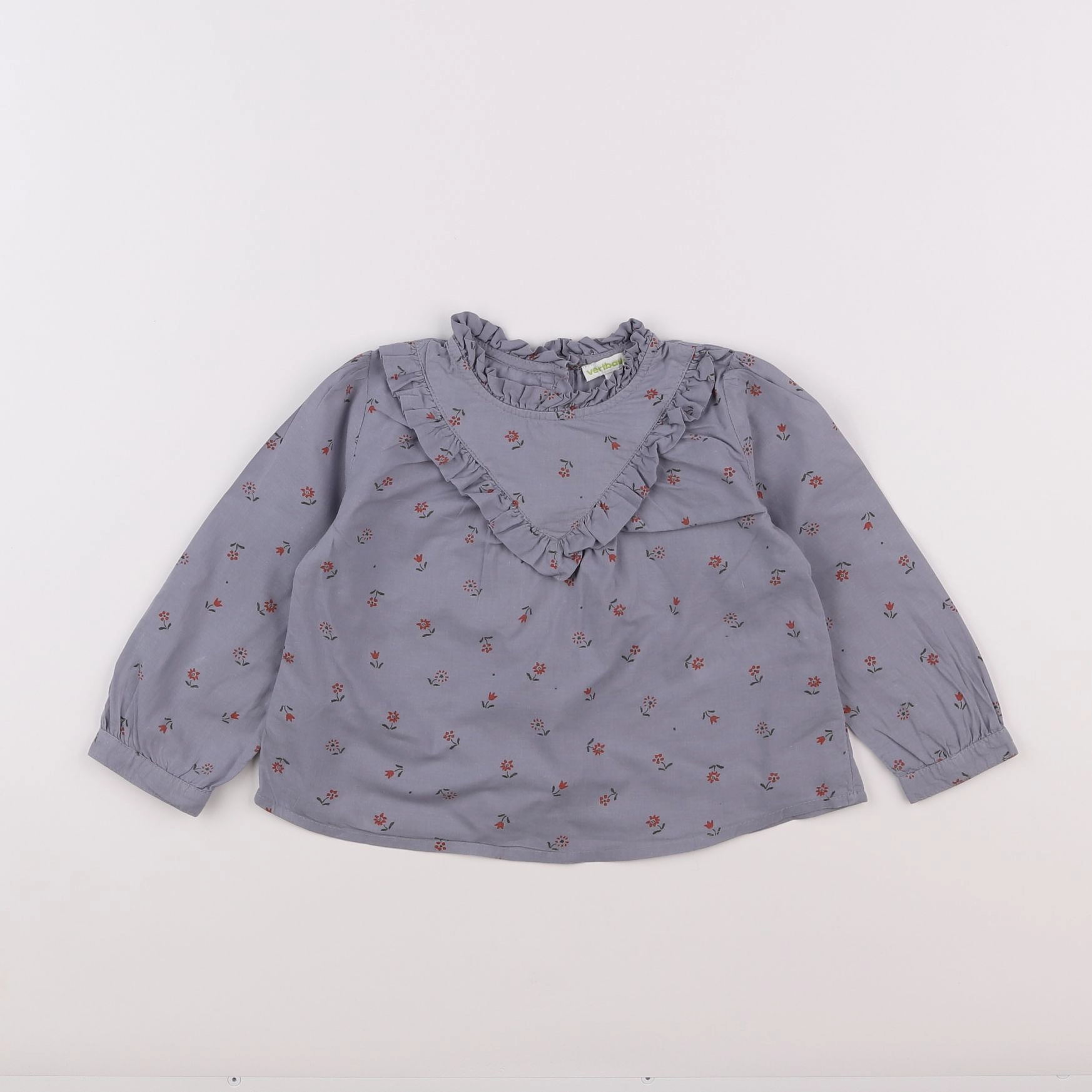 Vertbaudet - blouse bleu - 2 ans
