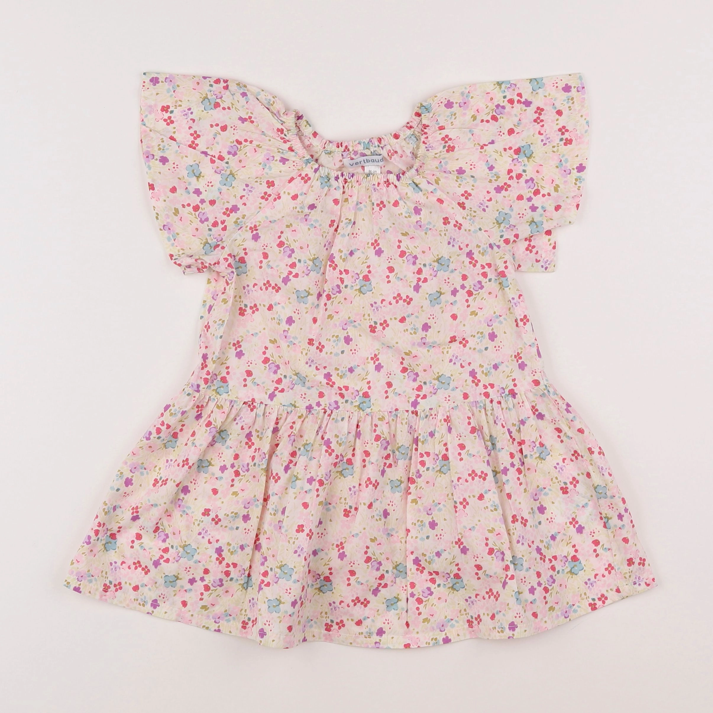 Vertbaudet - robe beige - 2 ans