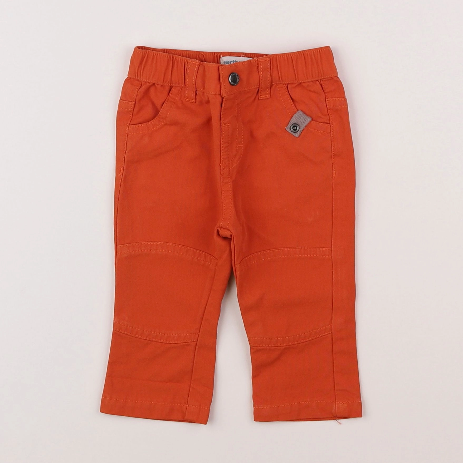 Vertbaudet - pantalon orange - 6 mois