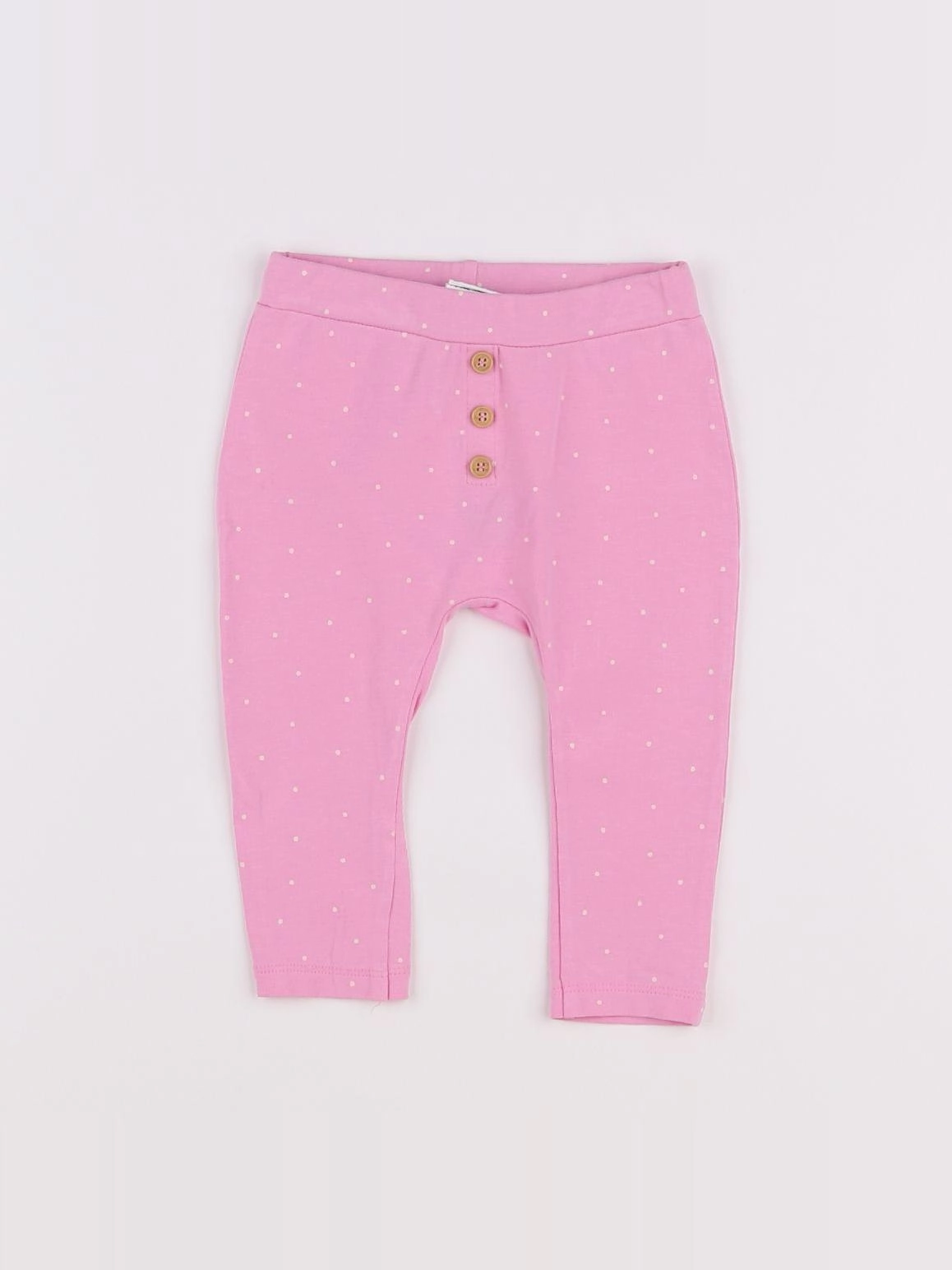 Benetton - legging rose - 6/9 mois