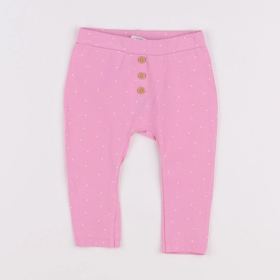 Benetton - legging rose - 6/9 mois