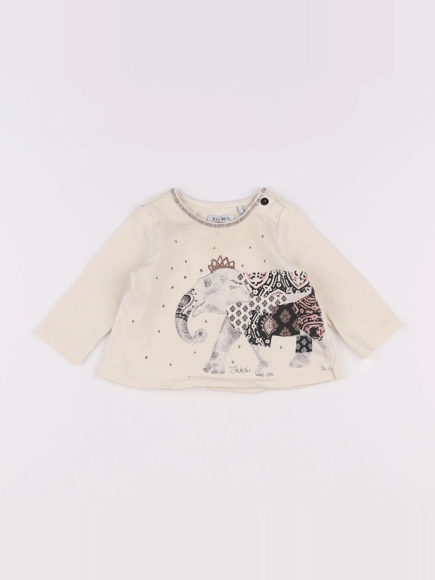 IKKS - tee-shirt beige - 6 mois