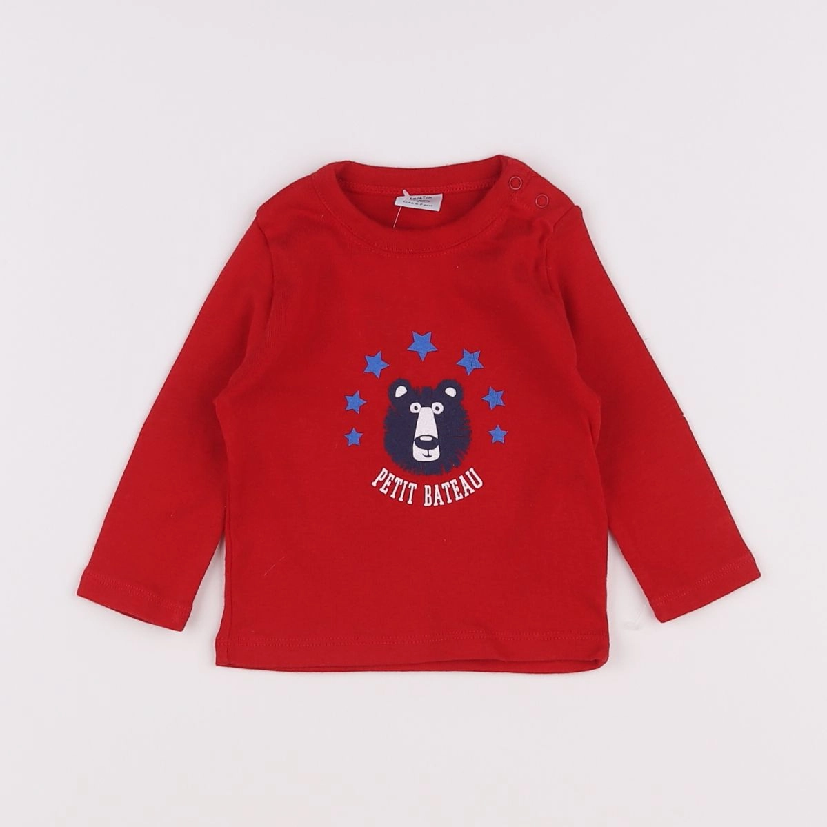 Petit Bateau - tee-shirt rouge - 6 mois