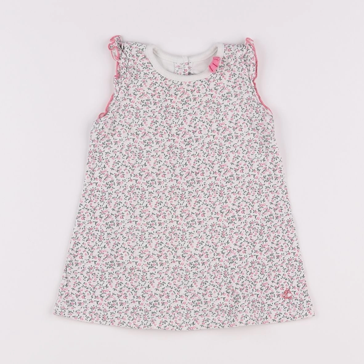 Petit Bateau - body robe coton rose - 6 mois