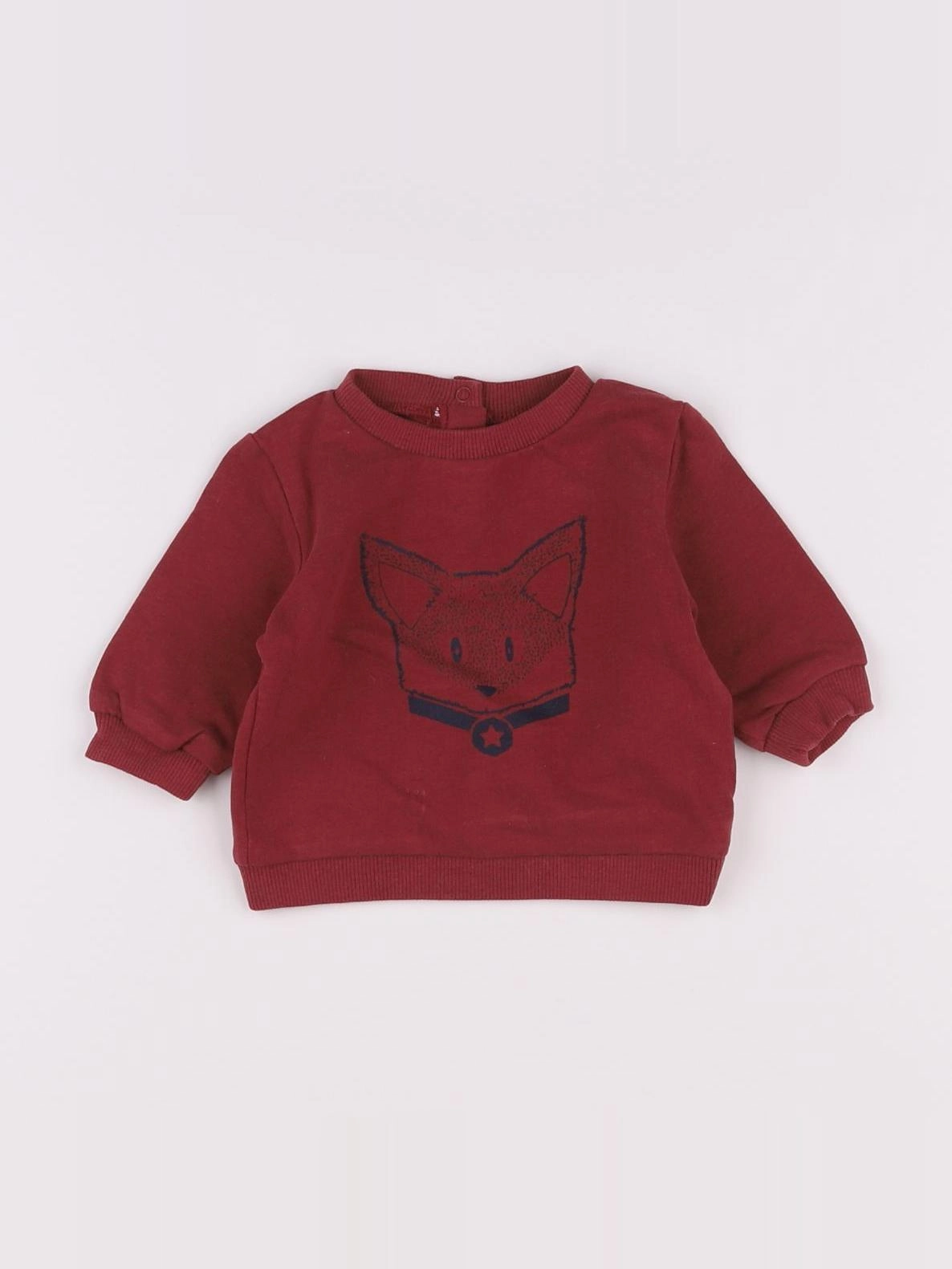 Vertbaudet - sweat rouge - 3 mois