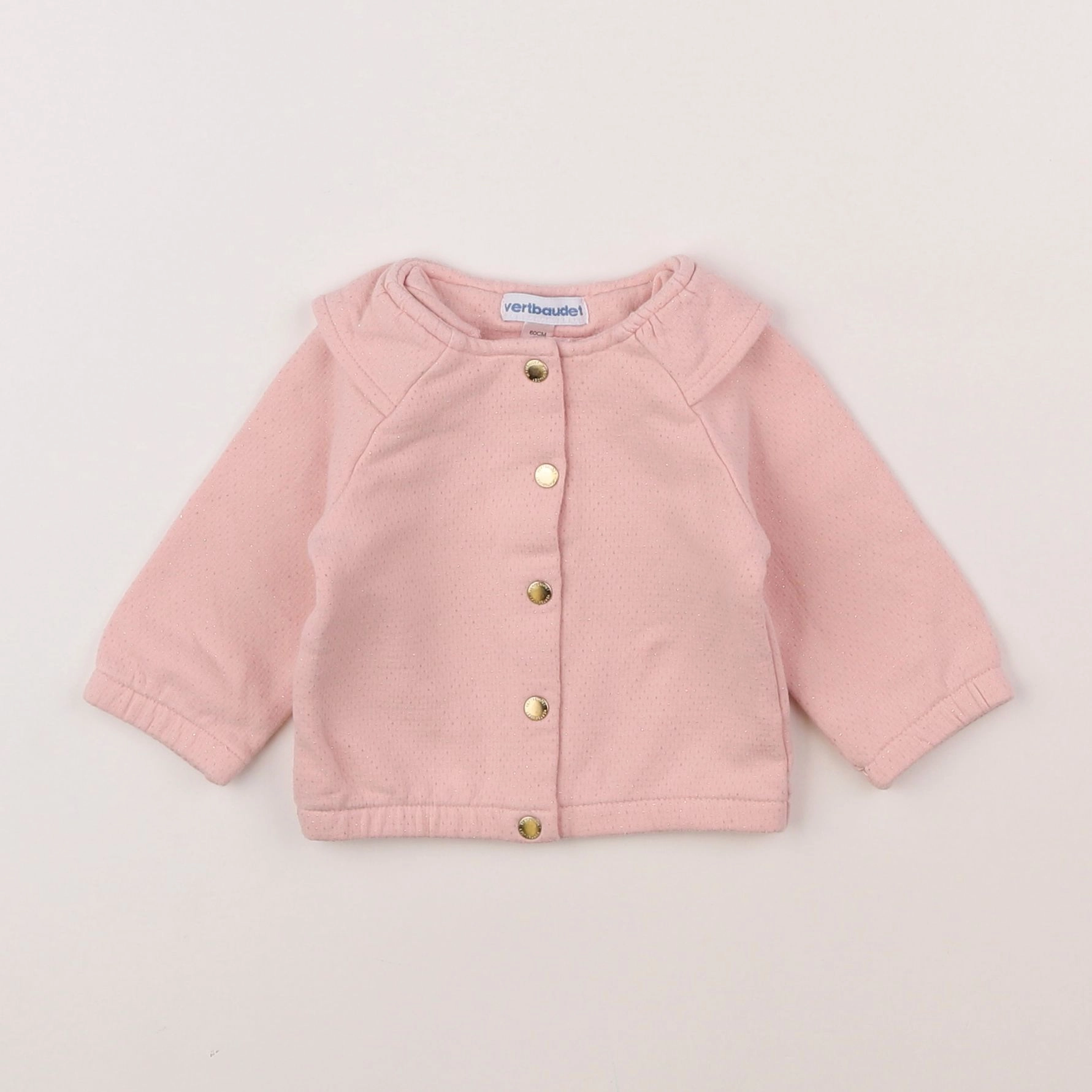 Vertbaudet - sweat rose - 3 mois