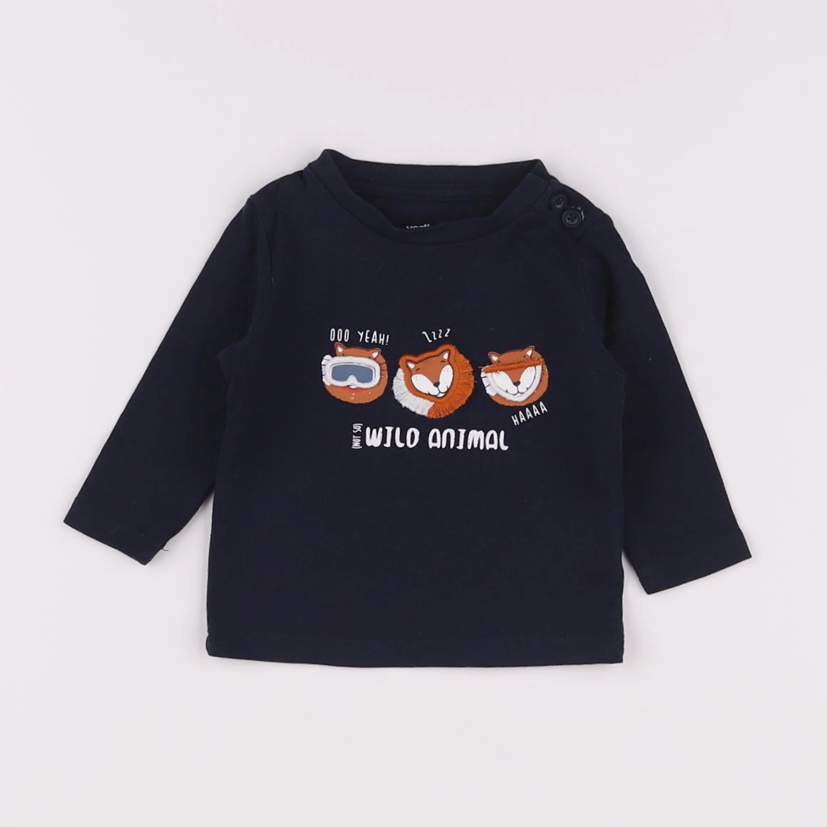 Vertbaudet - tee-shirt bleu - 3 mois