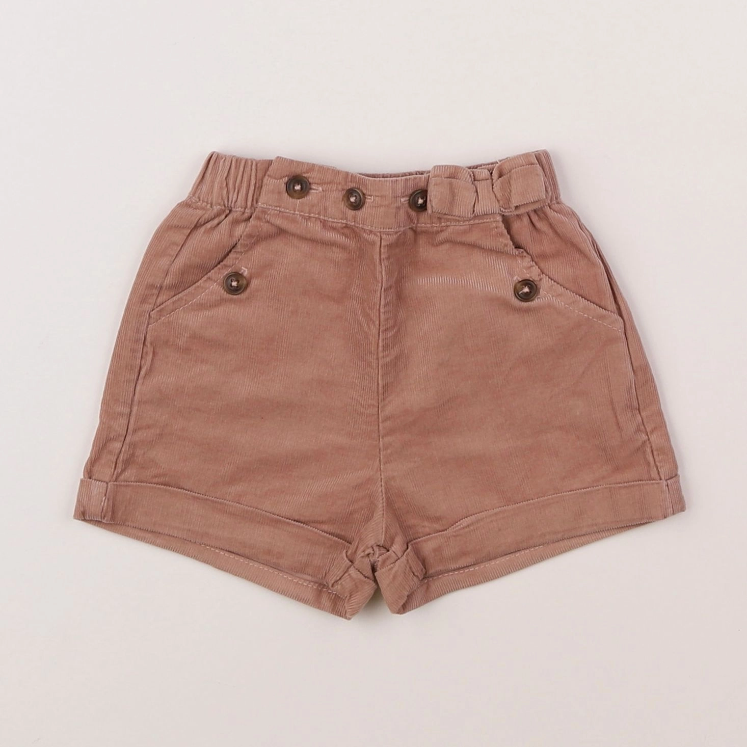 Vertbaudet - short marron - 6 mois