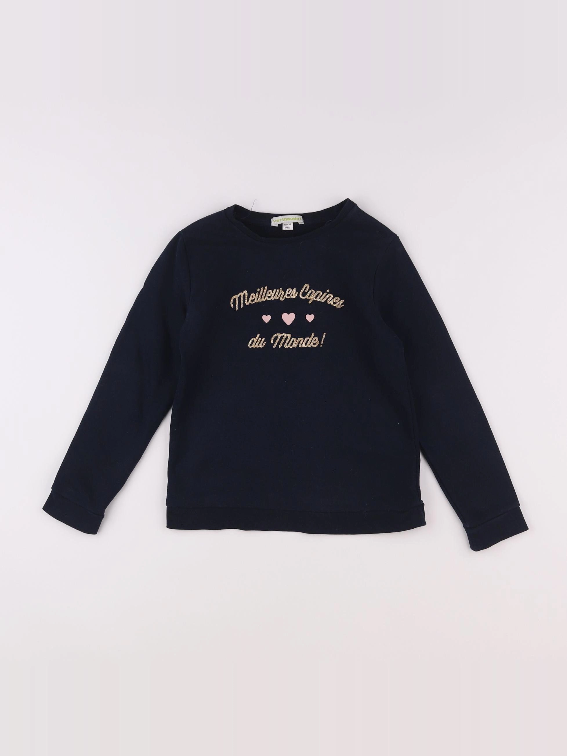 Vertbaudet - sweat bleu - 8 ans