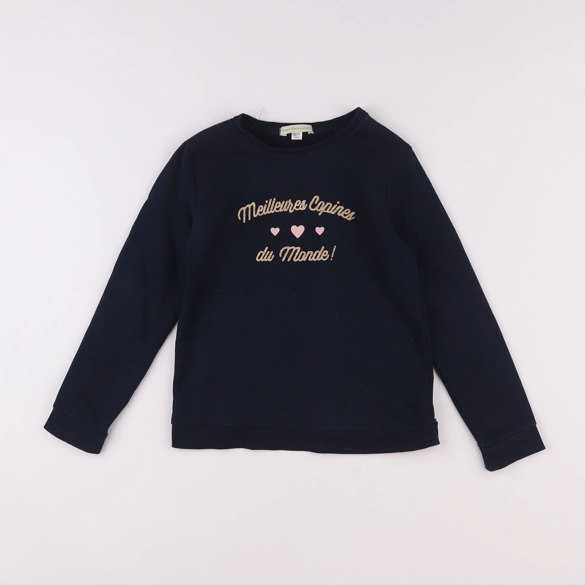 Vertbaudet - sweat bleu - 8 ans