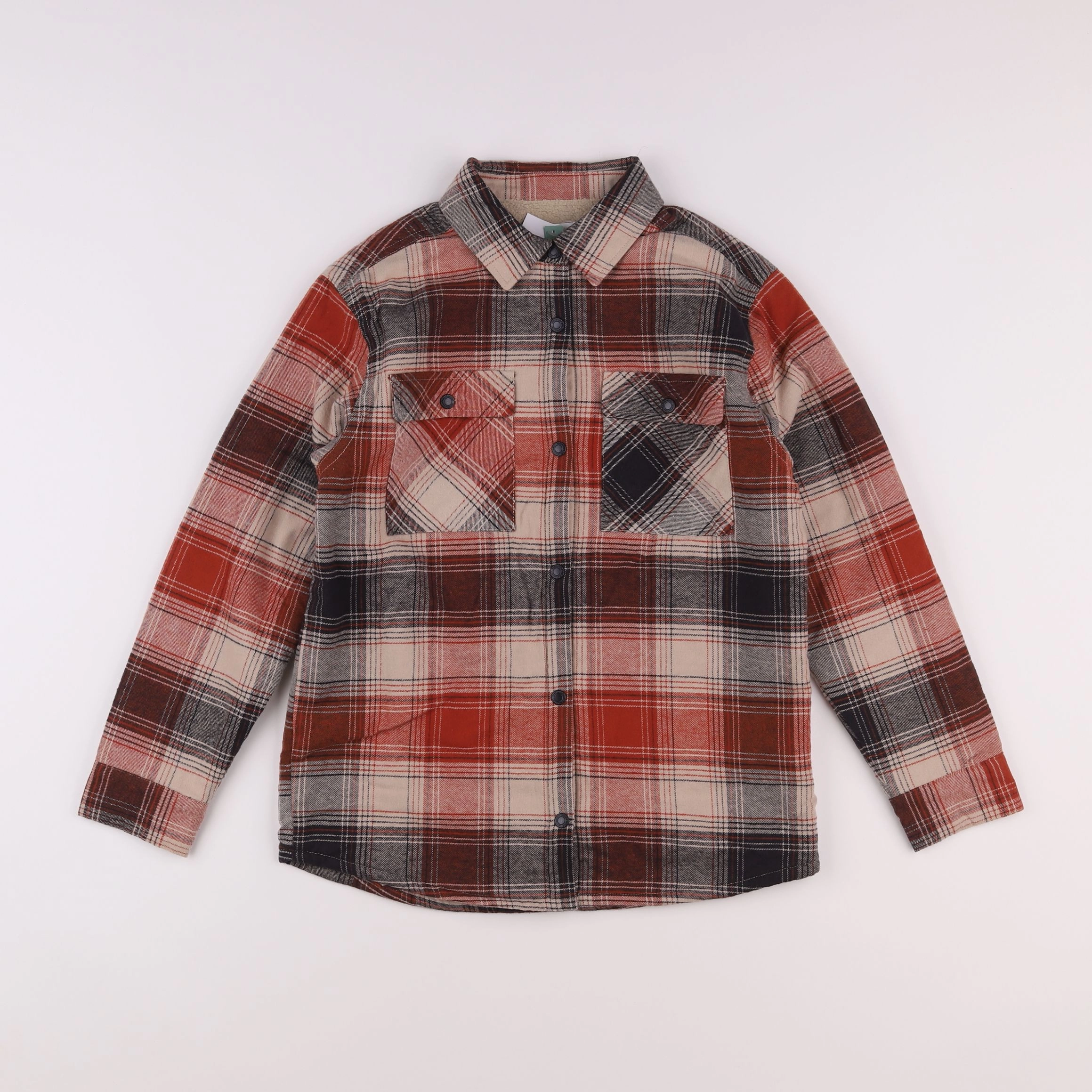 Vertbaudet - chemise rouge - 10 ans