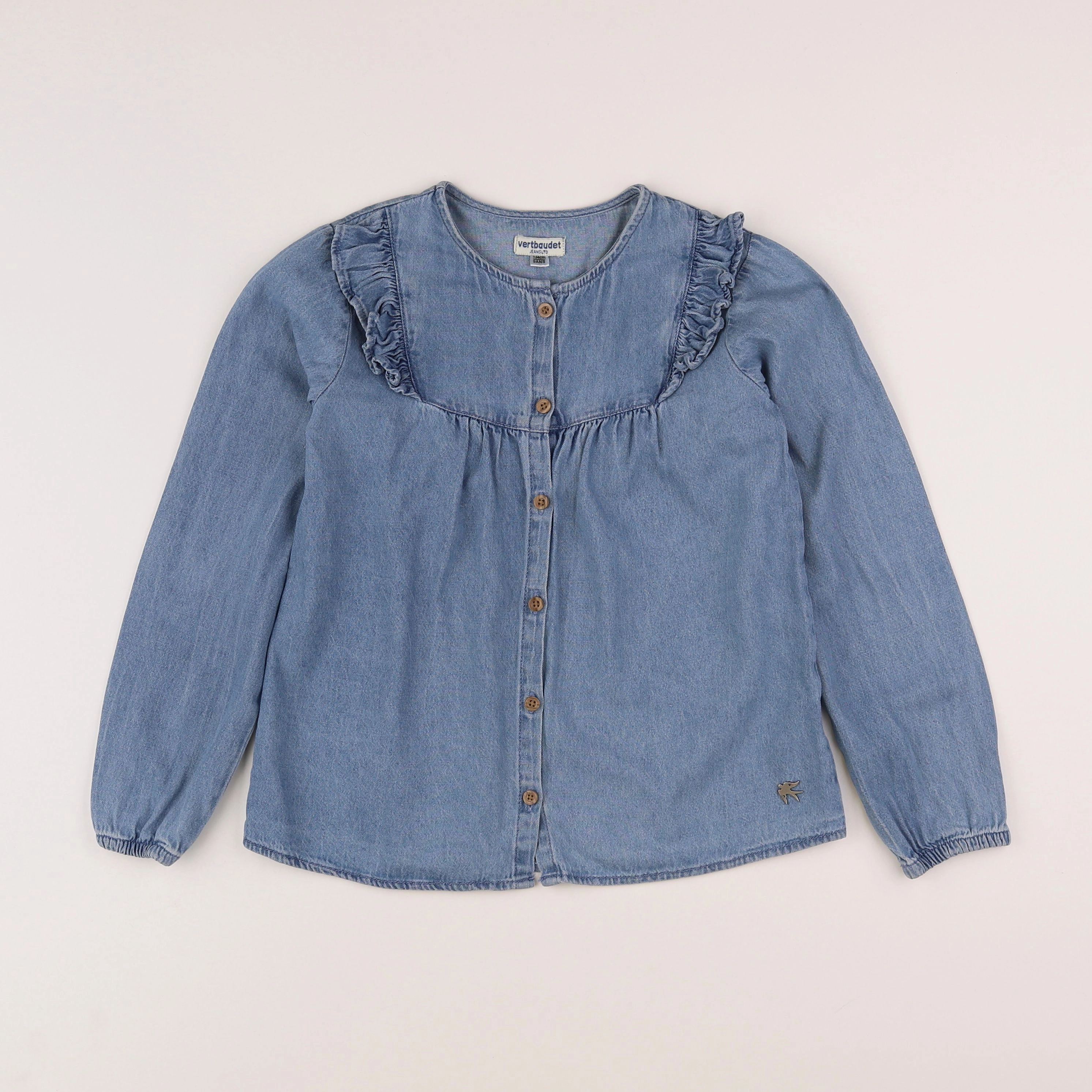 Vertbaudet - blouse bleu - 9 ans