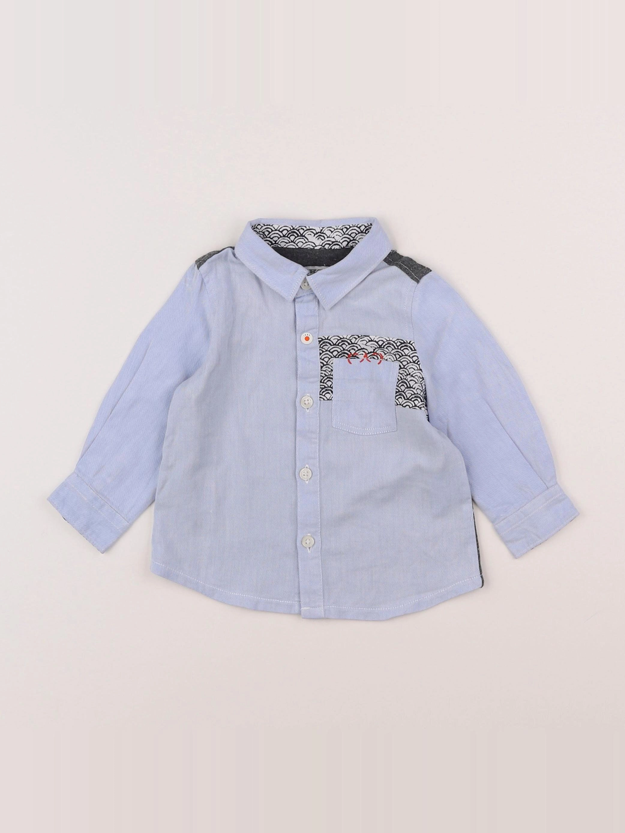 IKKS - chemise bleu - 6 mois