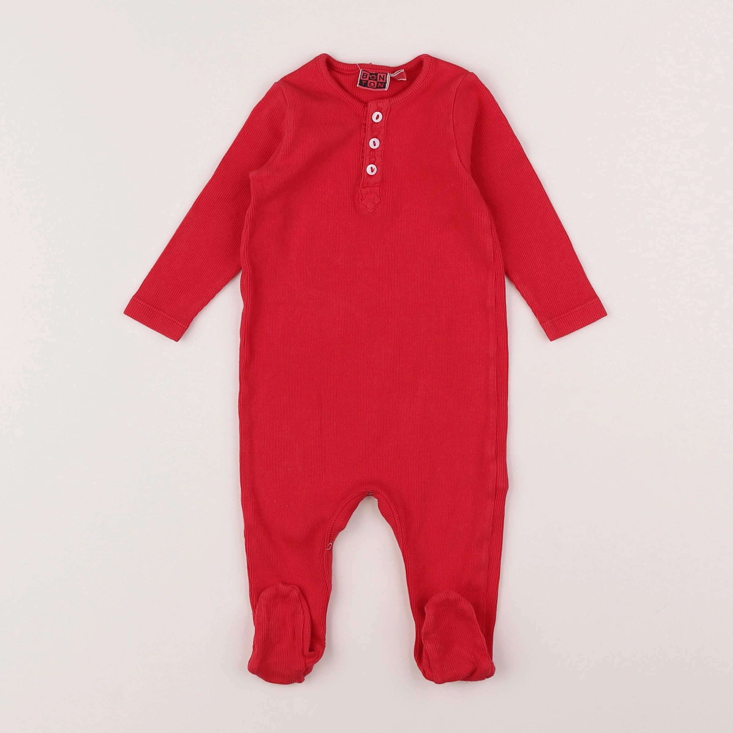 Bonton - pyjama coton rouge - 6 mois