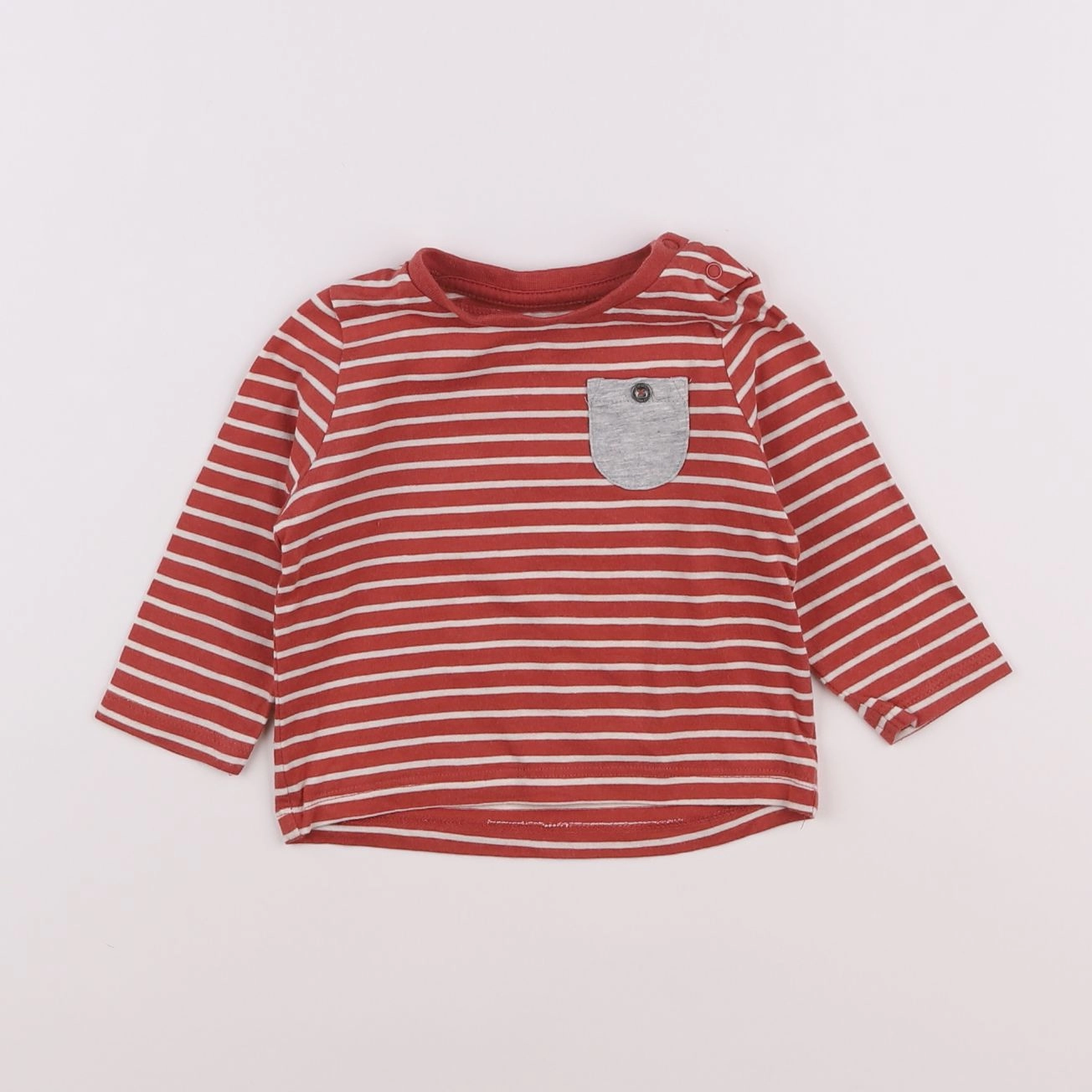 Vertbaudet - tee-shirt rouge - 6 mois