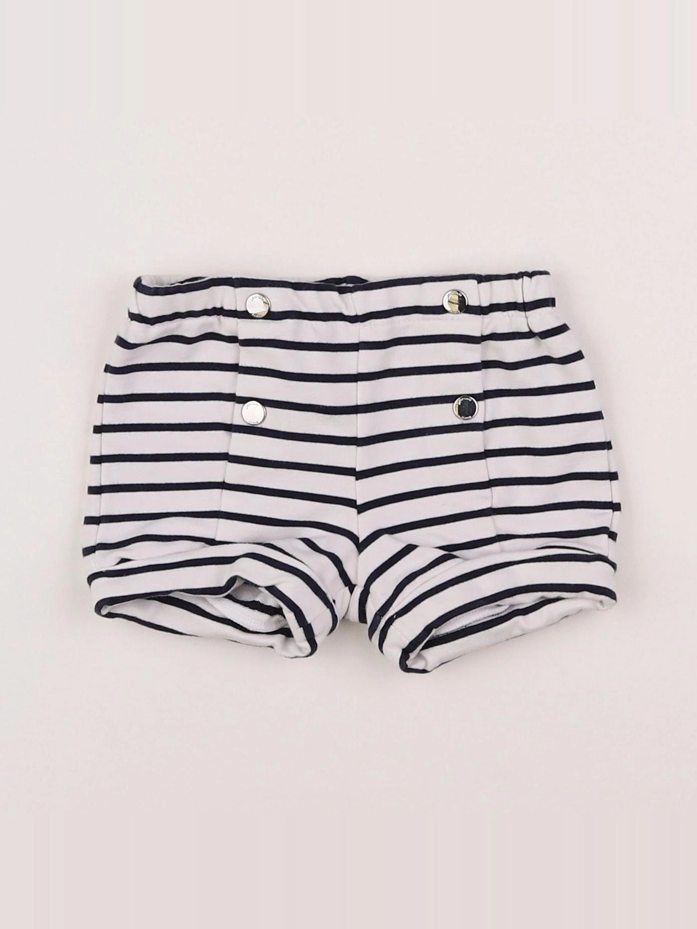 Jacadi - short blanc, bleu - 6 mois