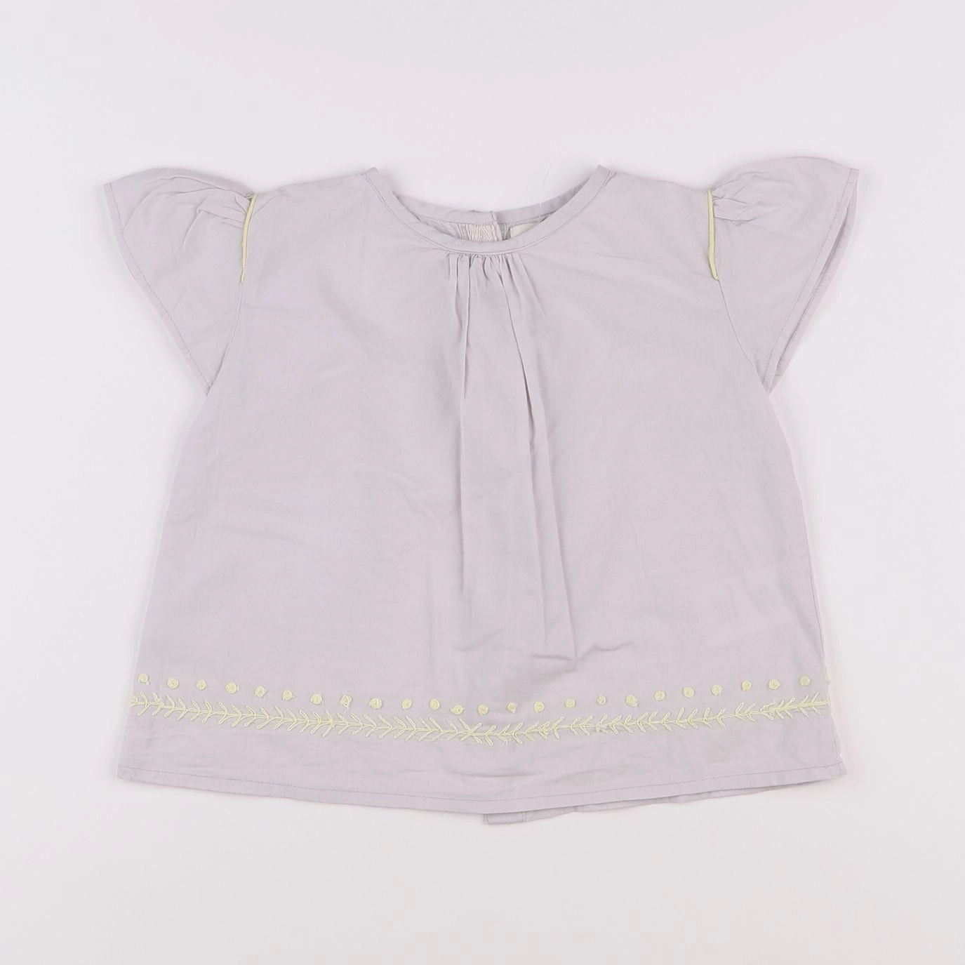 Bonnet à Pompon - blouse gris - 3 ans