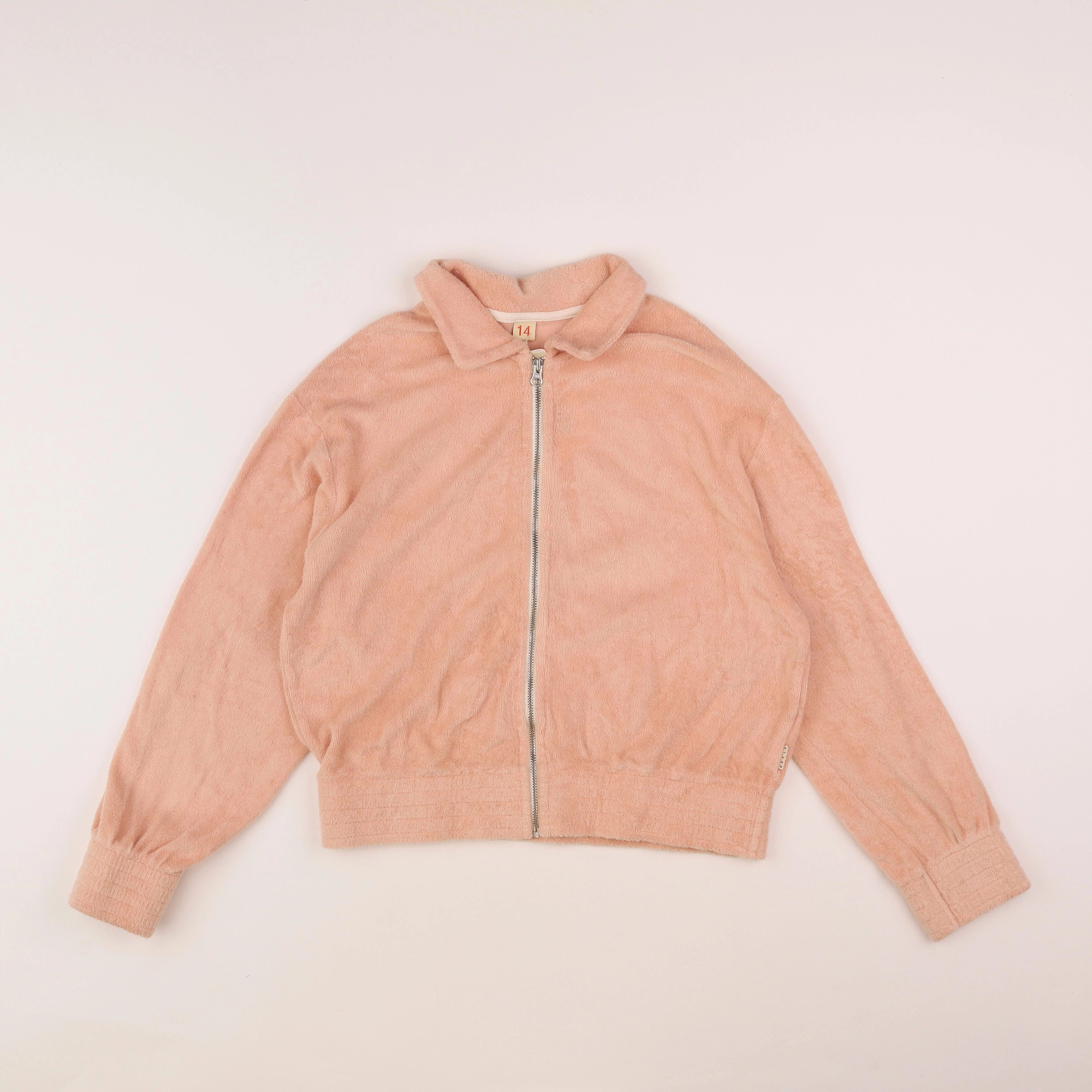 Bellerose - sweat éponge rose, orange - 14 ans