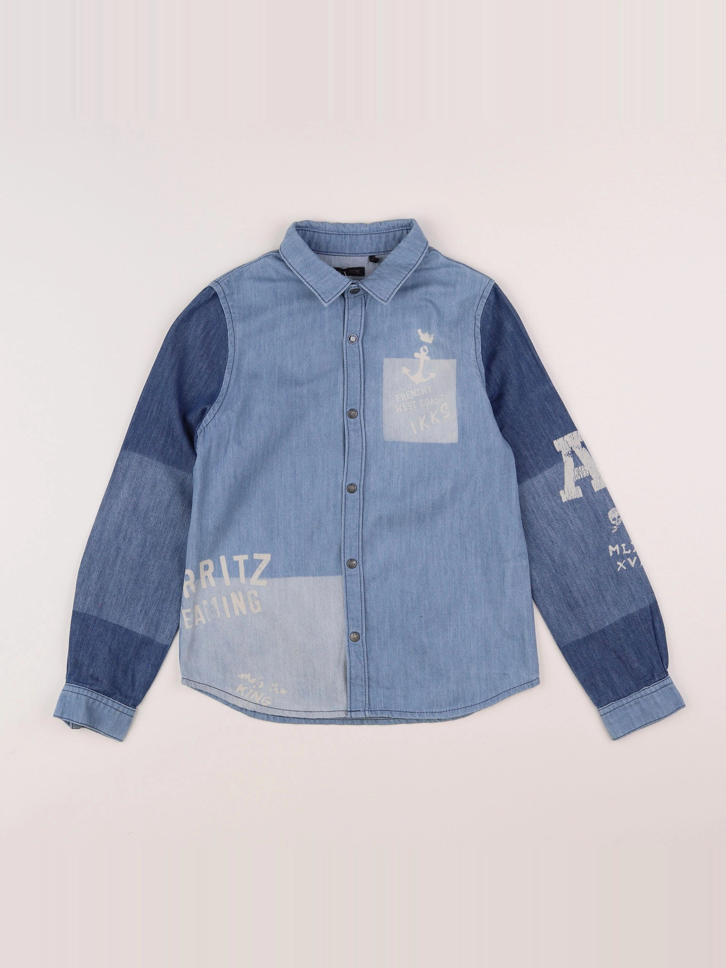 IKKS - chemise bleu - 8 ans