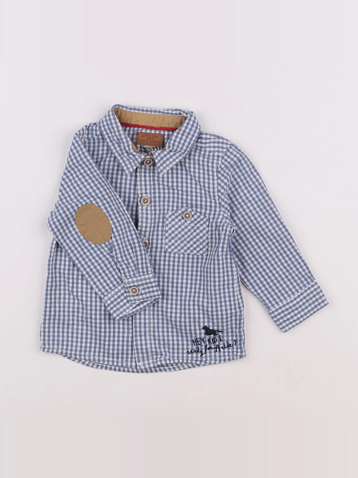 Tape à l'oeil - chemise blanc, bleu - 12 mois
