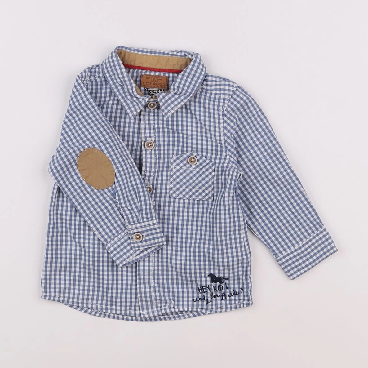 Tape à l'oeil - chemise blanc, bleu - 12 mois