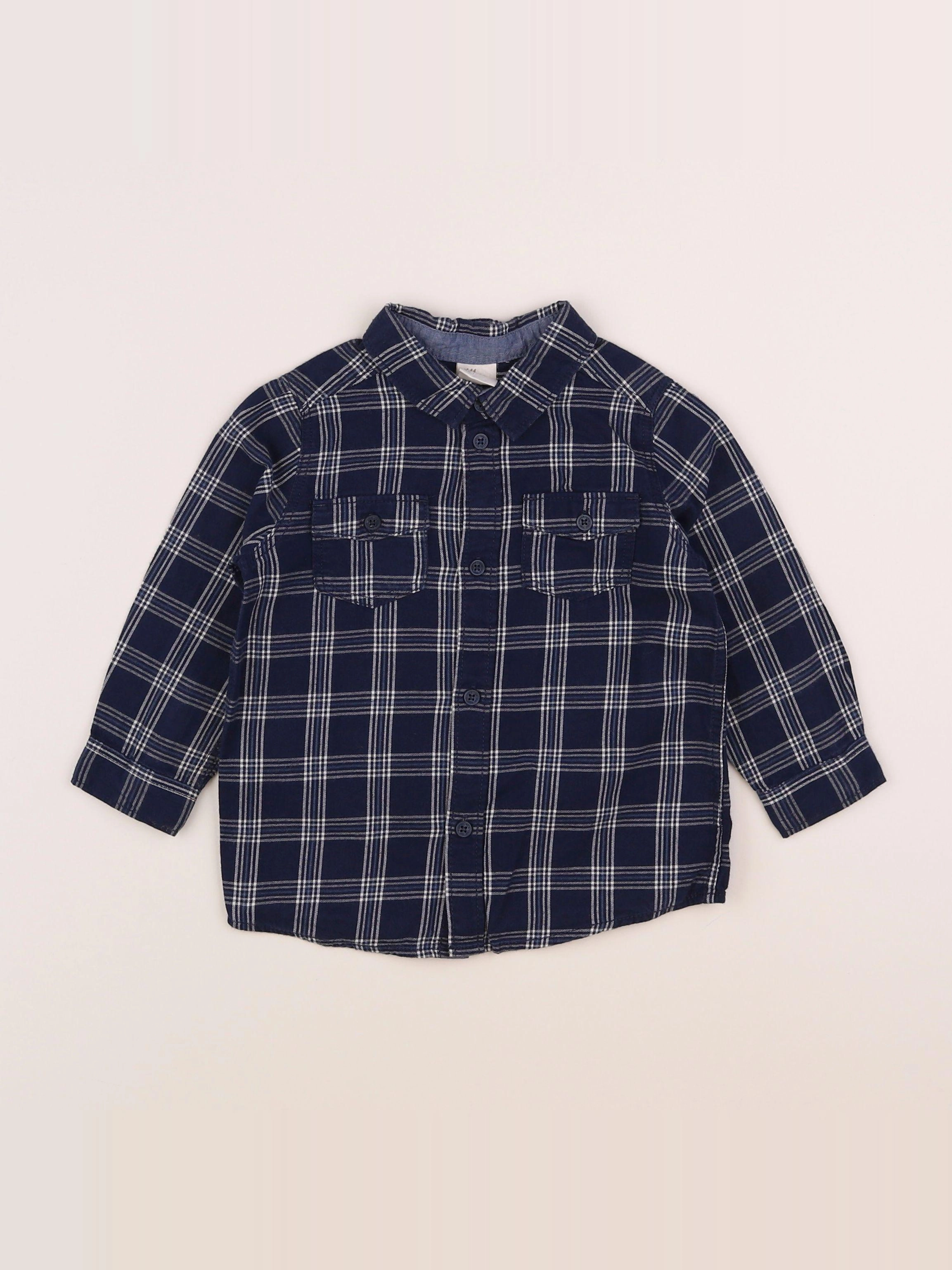 H&M - chemise bleu - 9/12 mois