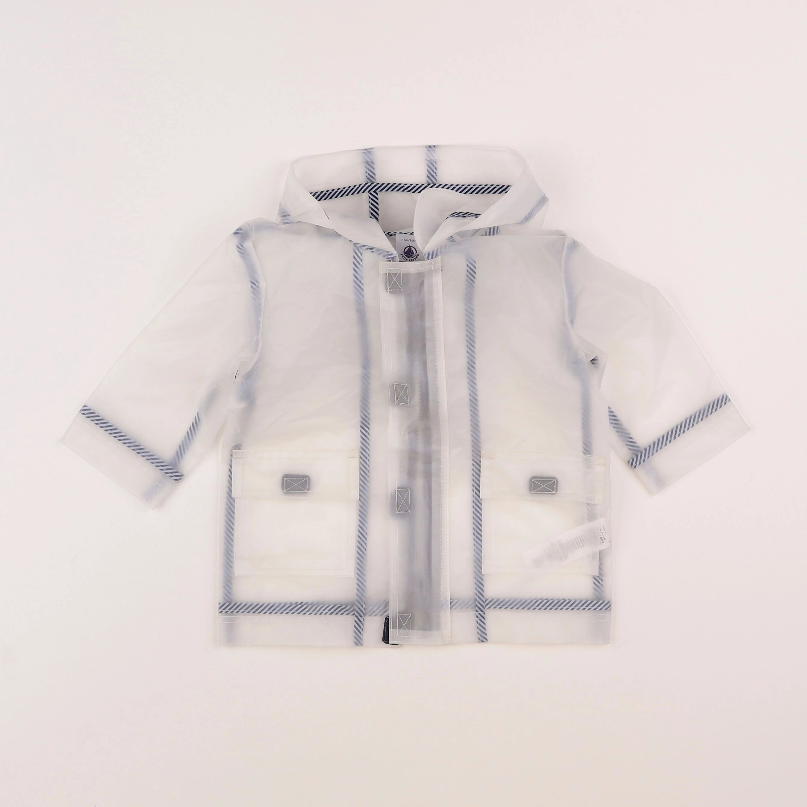 Petit Bateau - imperméable blanc - 12 mois