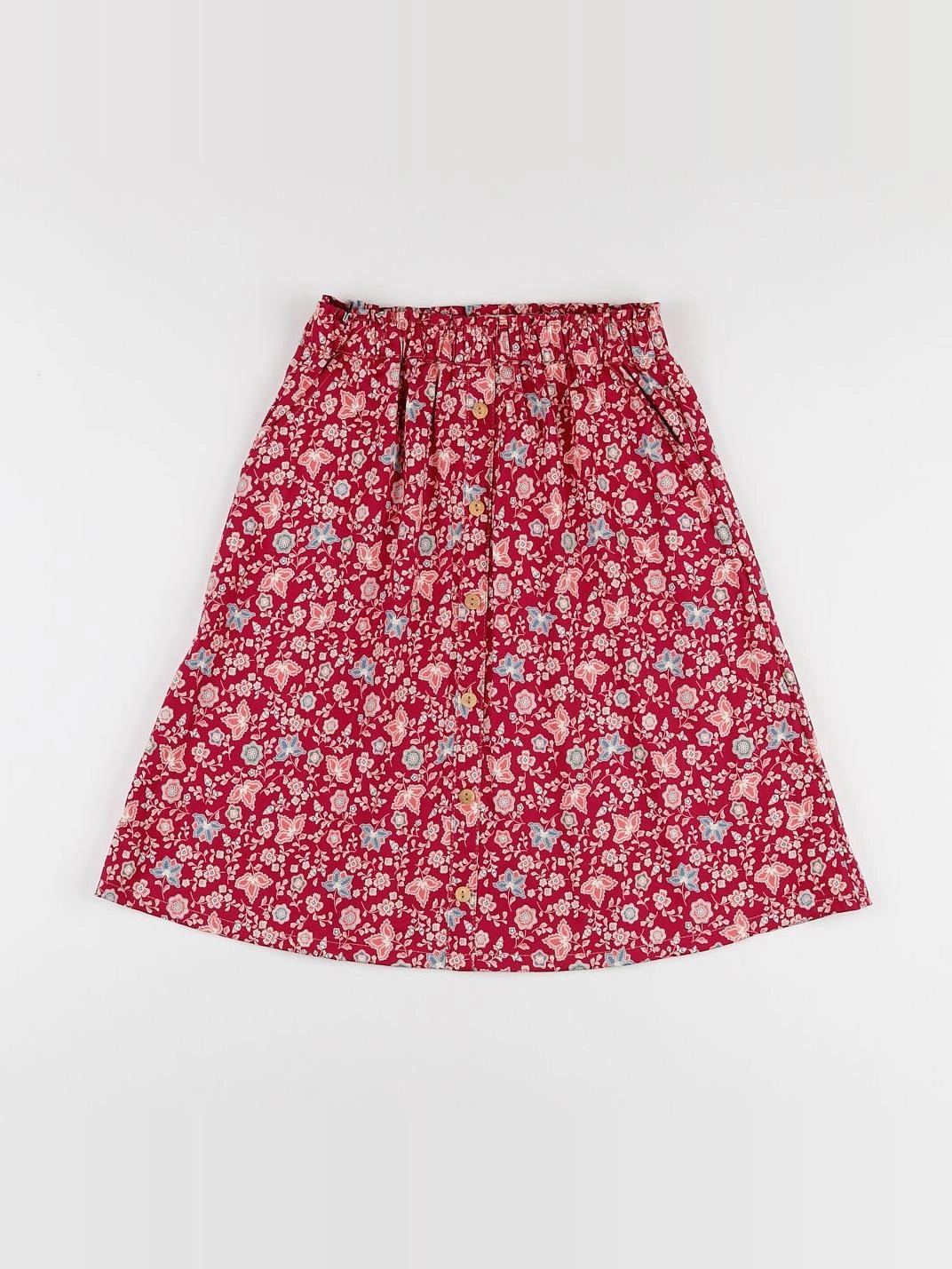 Frangin Frangine - jupe folk rouge - 4 ans