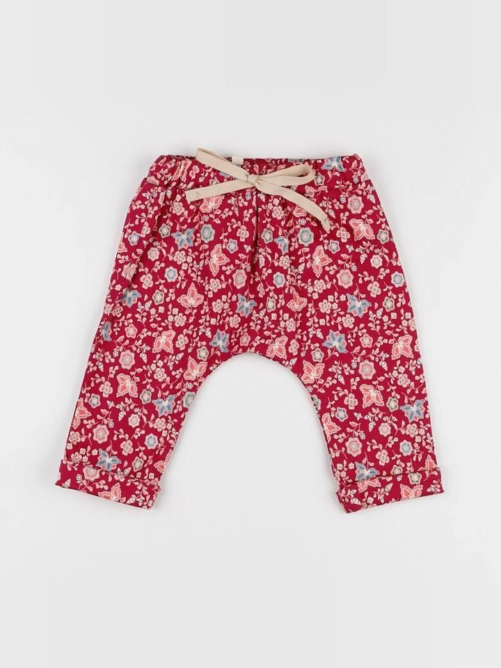 Frangin Frangine - sarouel folk rouge - 3 mois