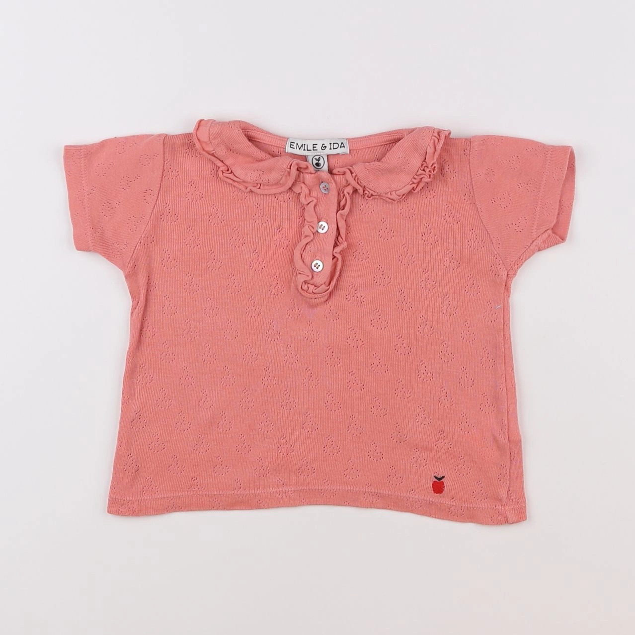 Emile et Ida - tee-shirt rose - 12 mois