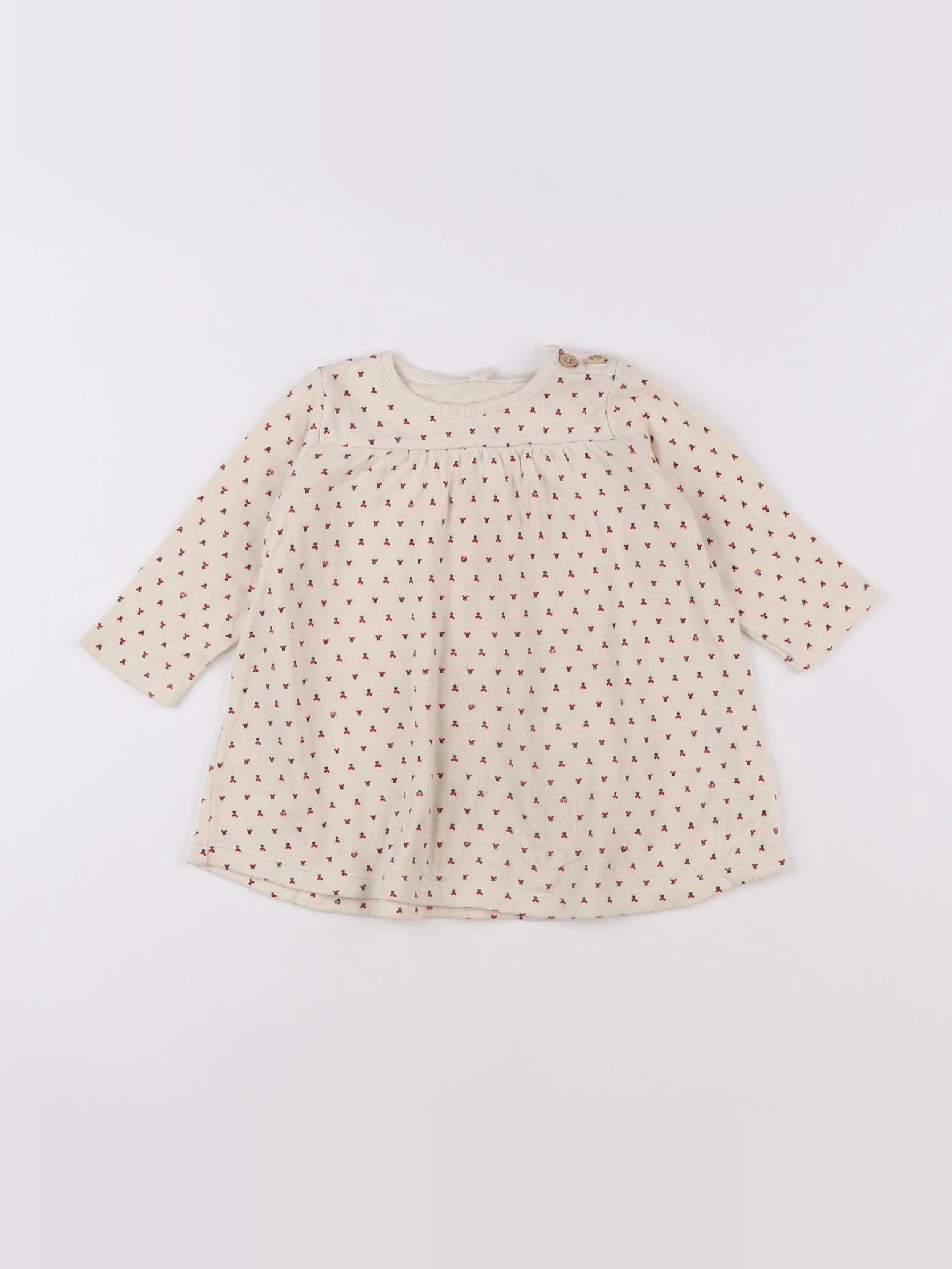 Petit Bateau - robe beige - 12 mois