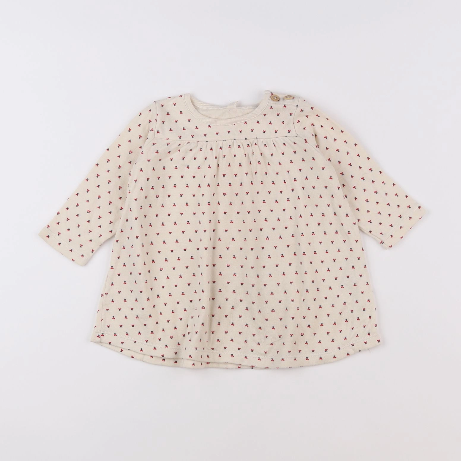 Petit Bateau - robe beige - 12 mois