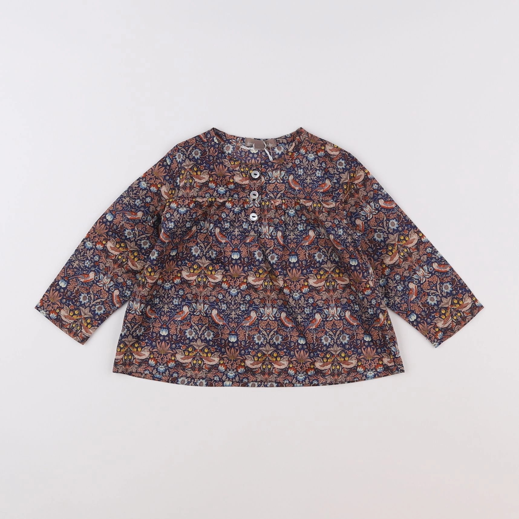 Emile et Ida - blouse marron - 12 mois