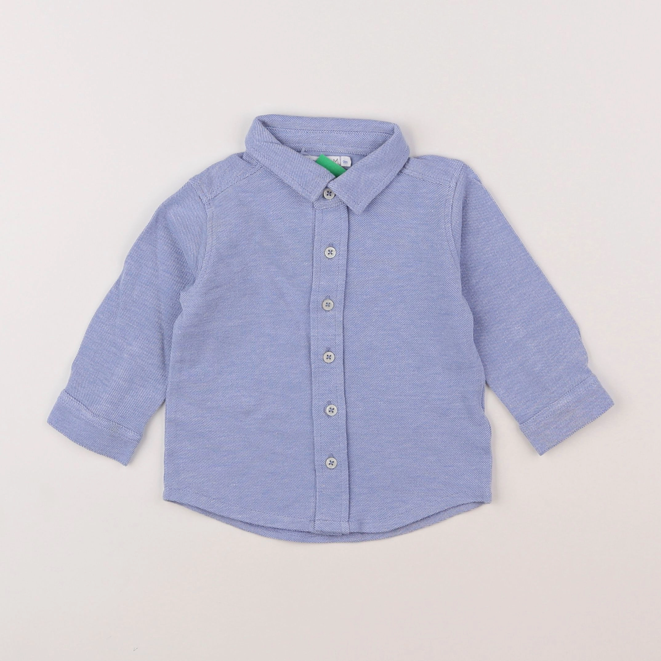 Boutchou - chemise bleu - 9 mois
