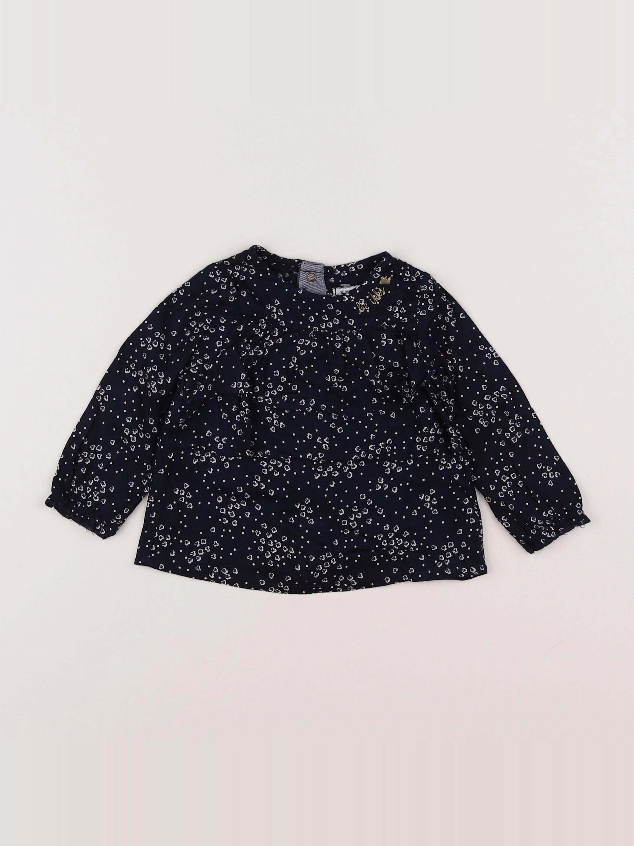 IKKS - blouse bleu - 12 mois