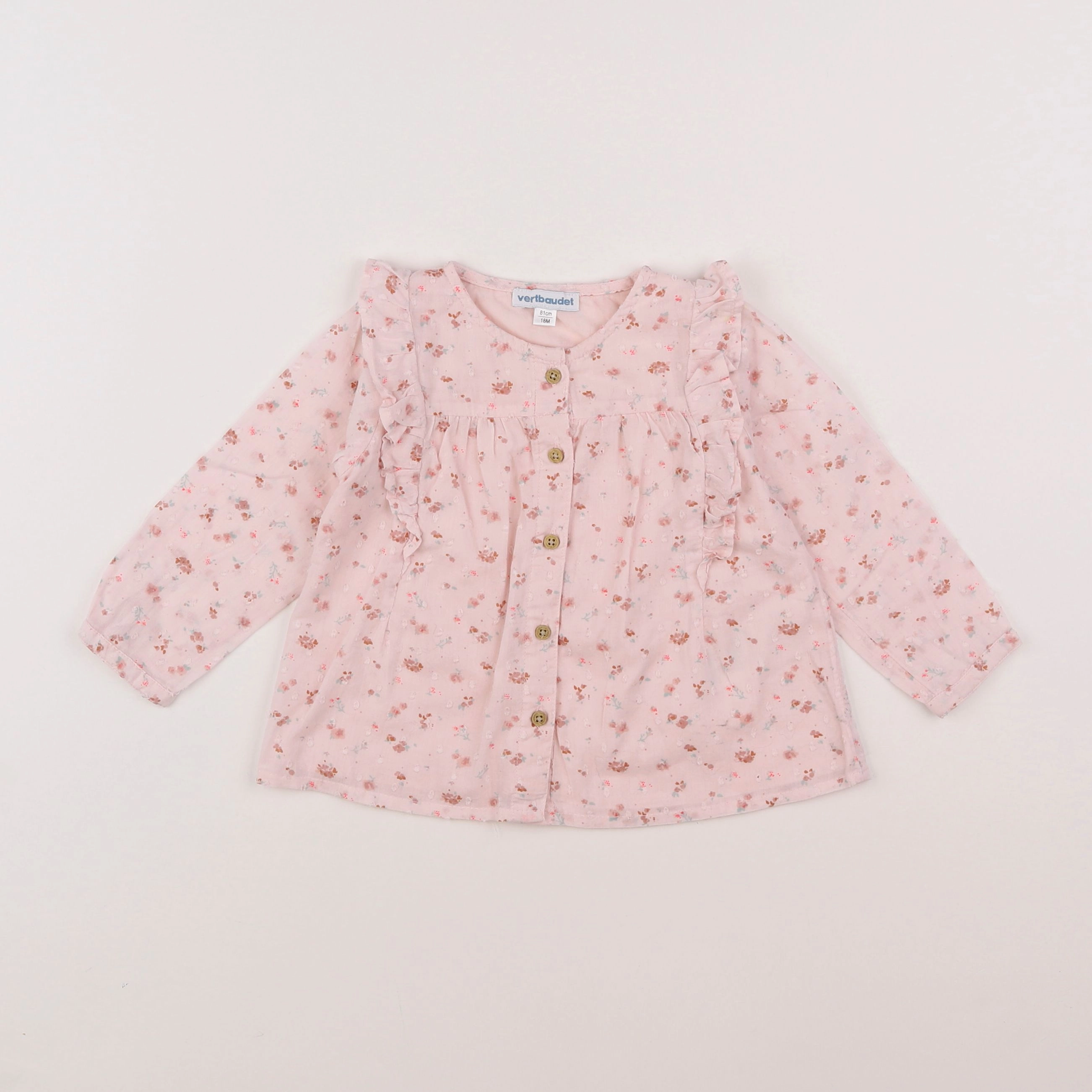 Vertbaudet - blouse rose - 18 mois