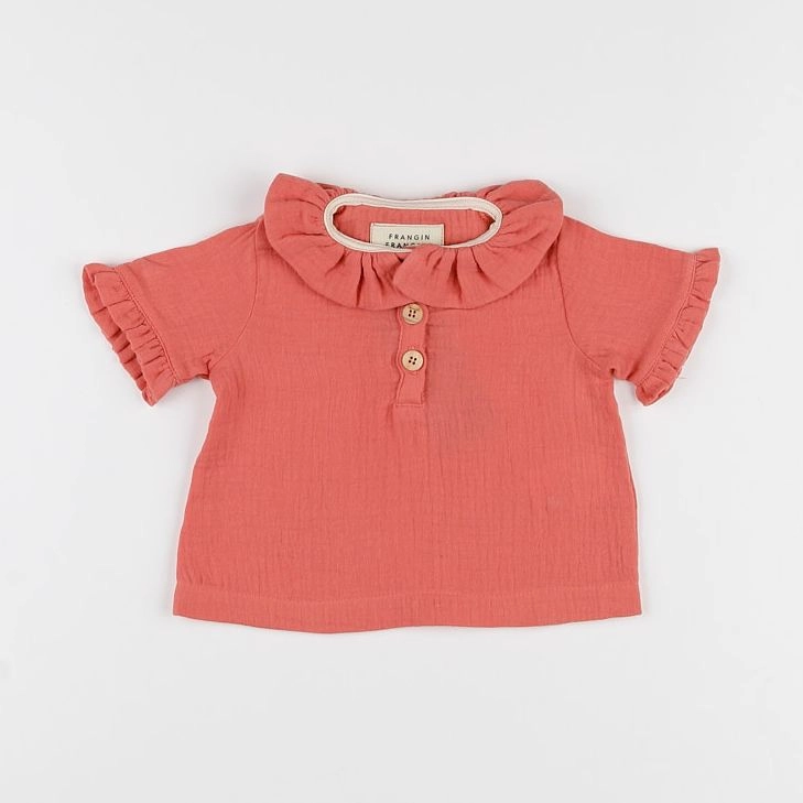 Frangin Frangine - blouse orange blush - 3 mois