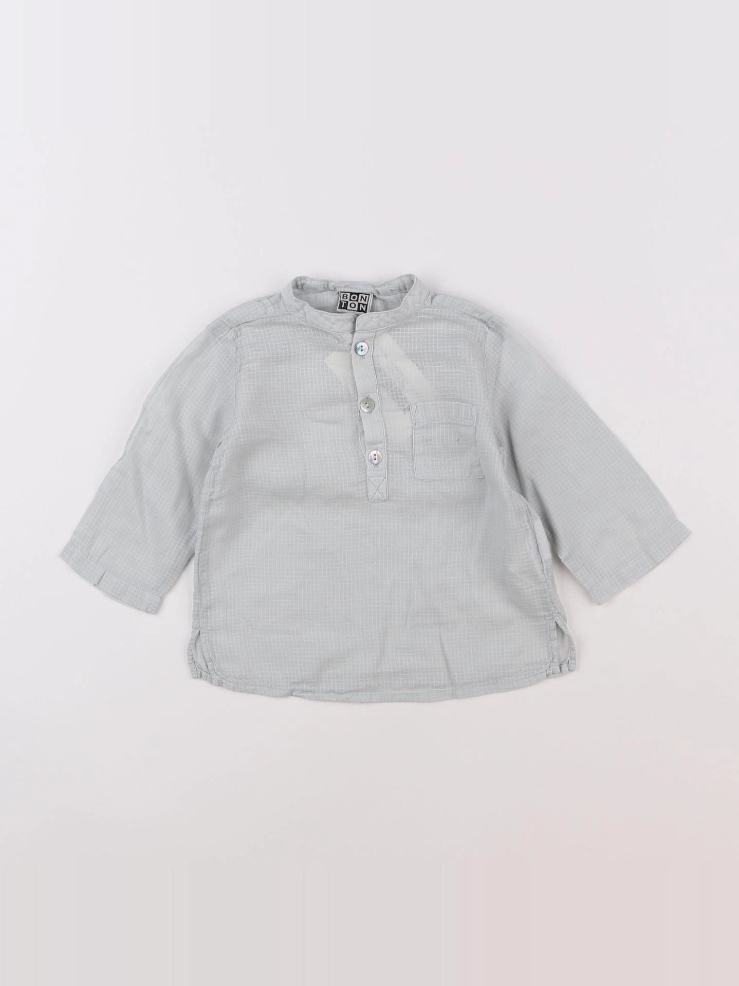 Bonton - chemise vert - 6 mois