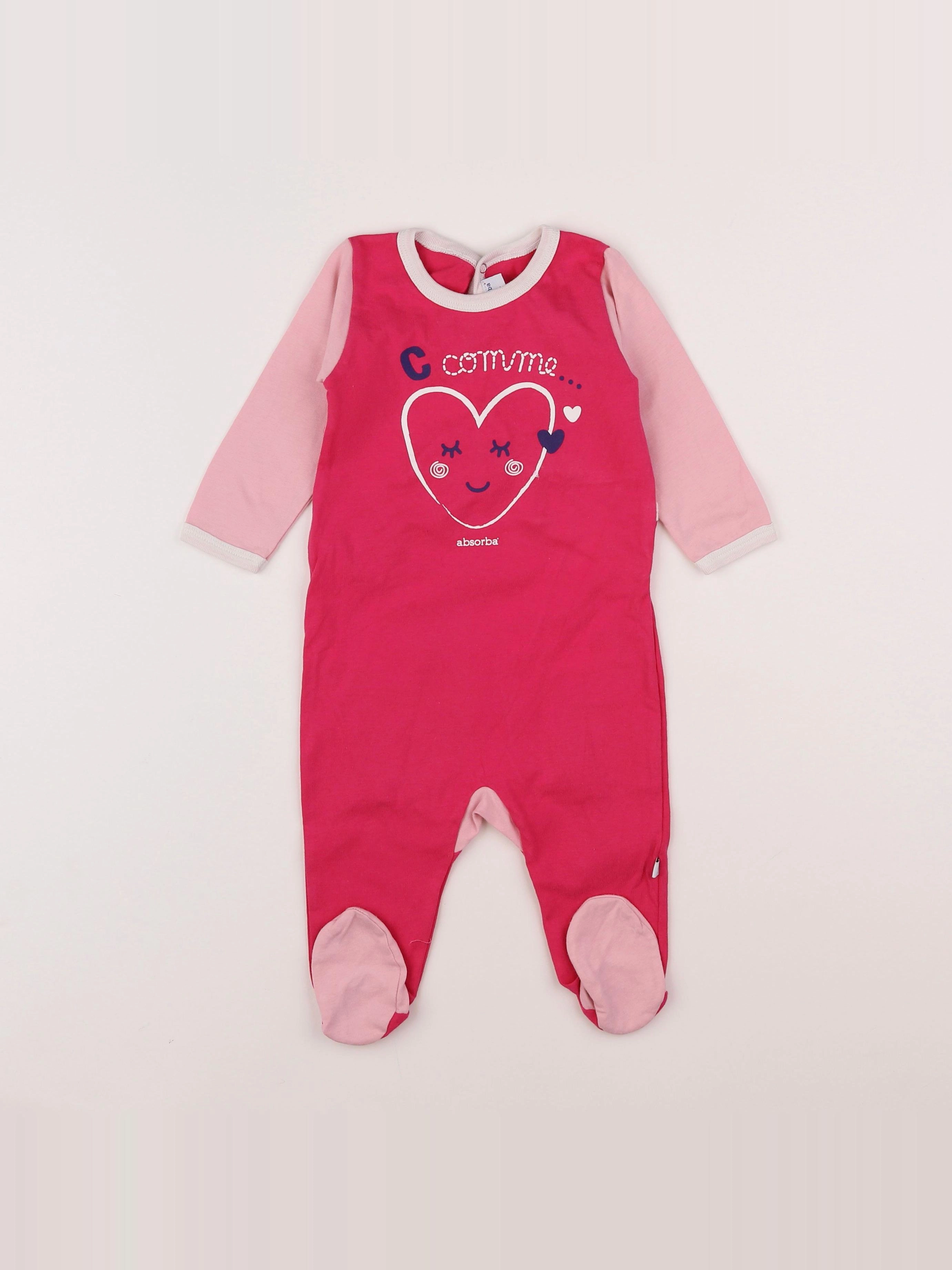 Absorba - pyjama coton rose - 12 mois