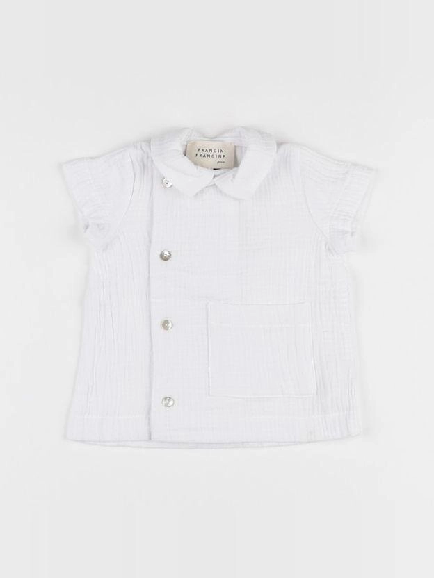 Frangin Frangine - chemise blanc - 6/9 mois