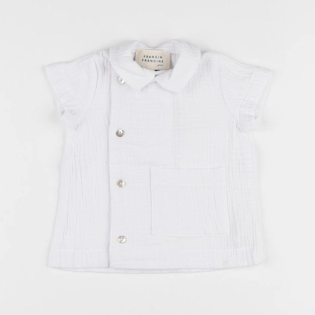 Frangin Frangine - chemise blanc - 6/9 mois