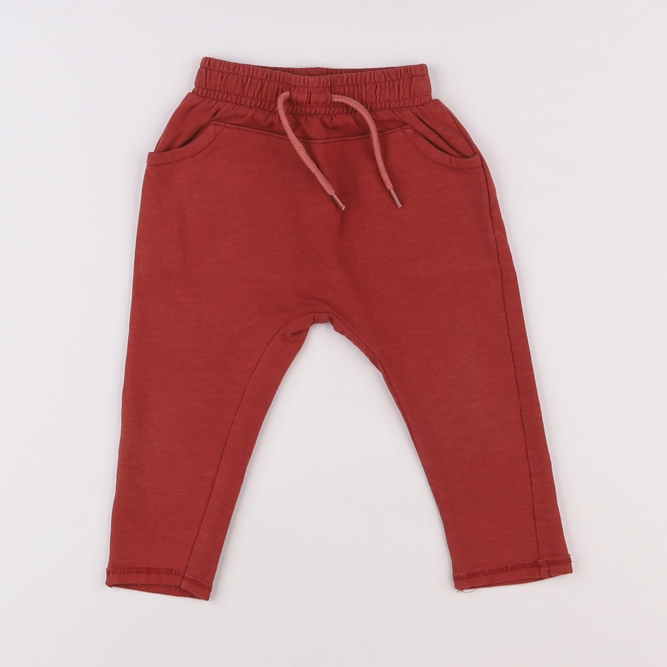 Vertbaudet - pantalon rouge - 9 mois
