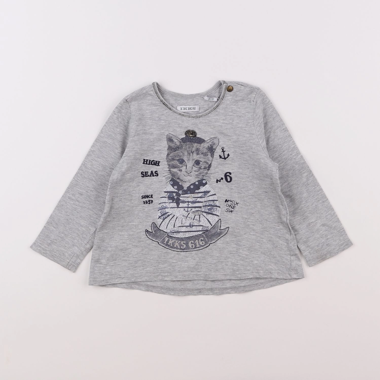 IKKS - tee-shirt gris - 18 mois