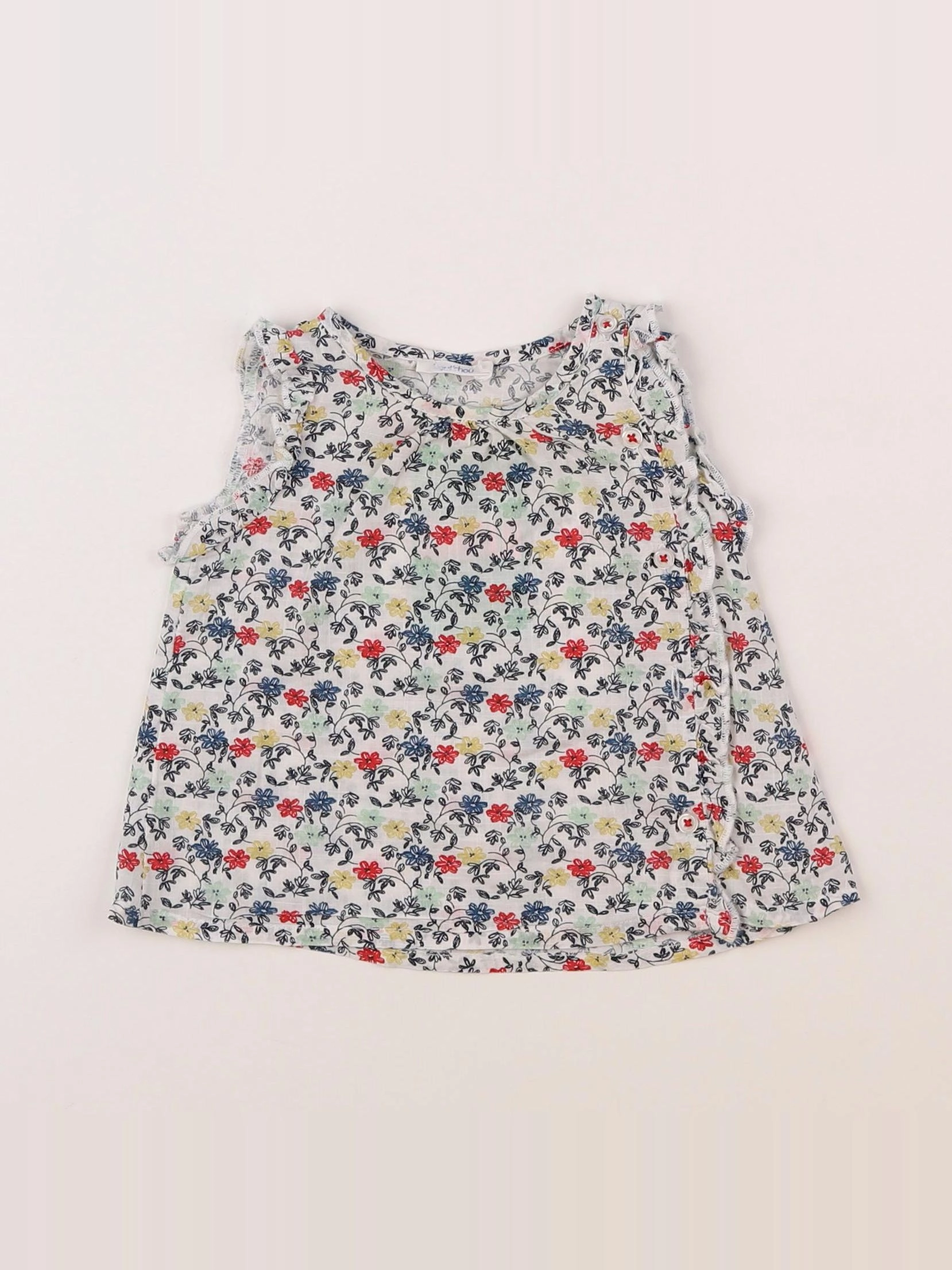 Boutchou - blouse multicolore - 6 mois