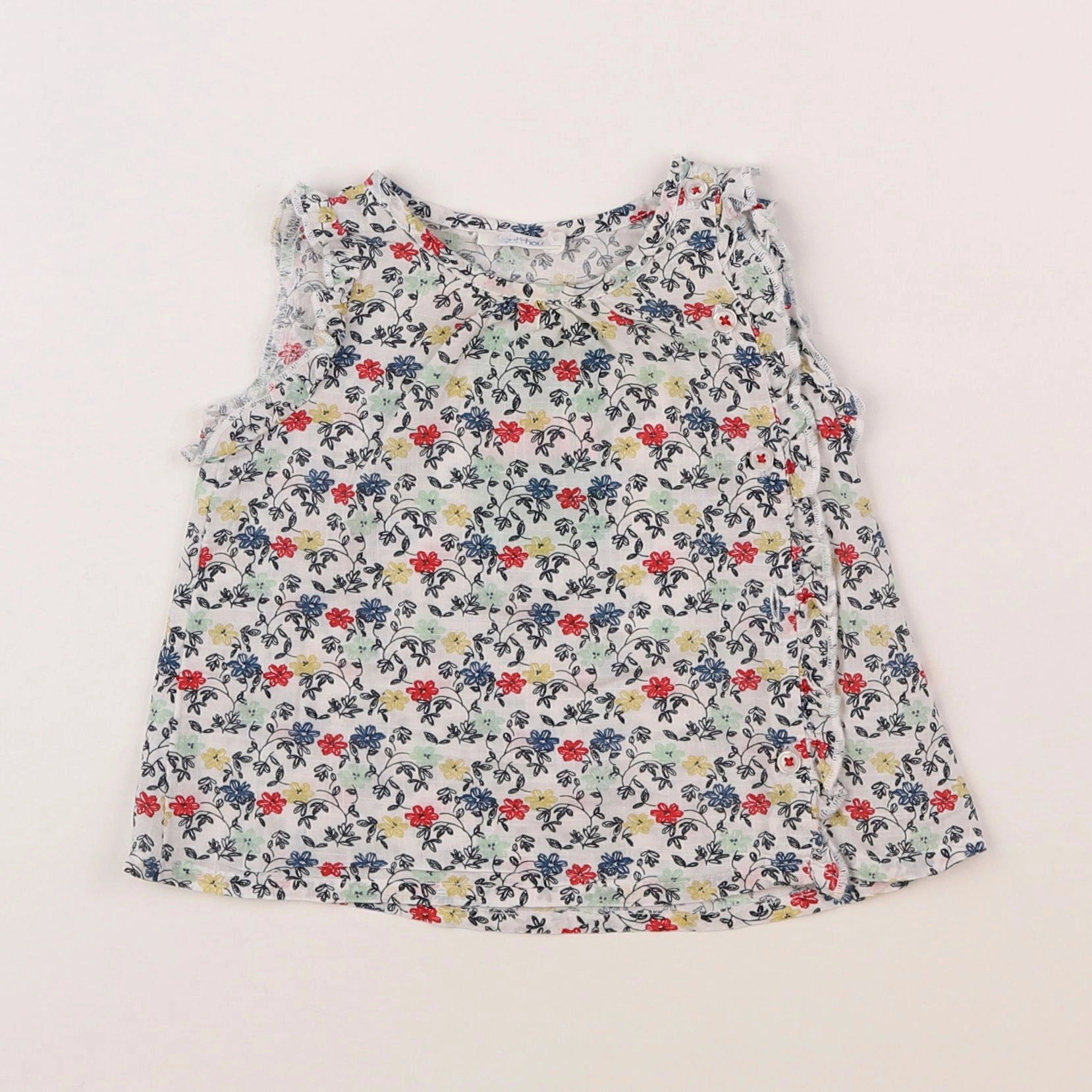 Boutchou - blouse multicolore - 6 mois