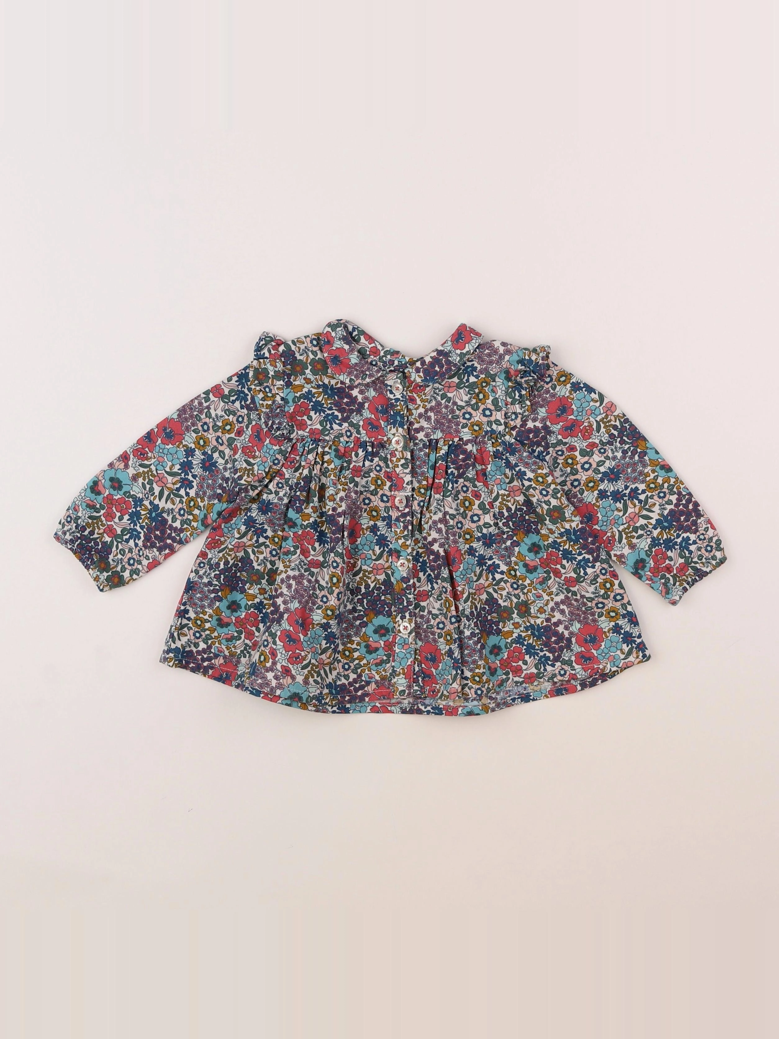 Boutchou - blouse multicolore - 9 mois