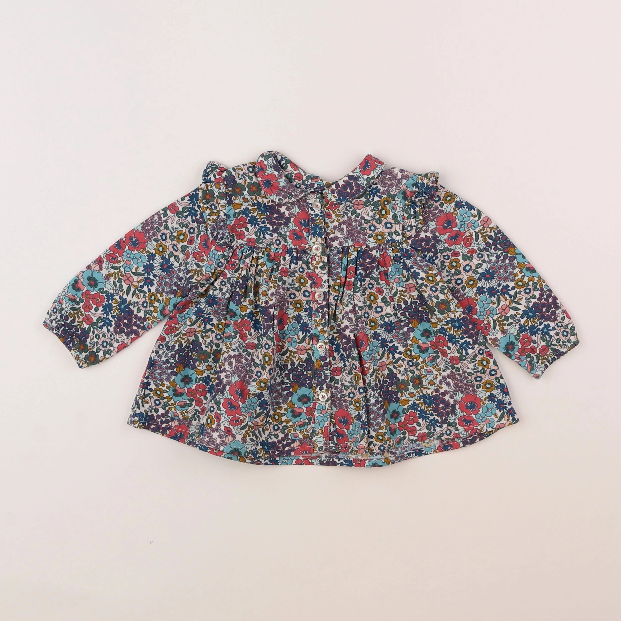 Boutchou - blouse multicolore - 9 mois